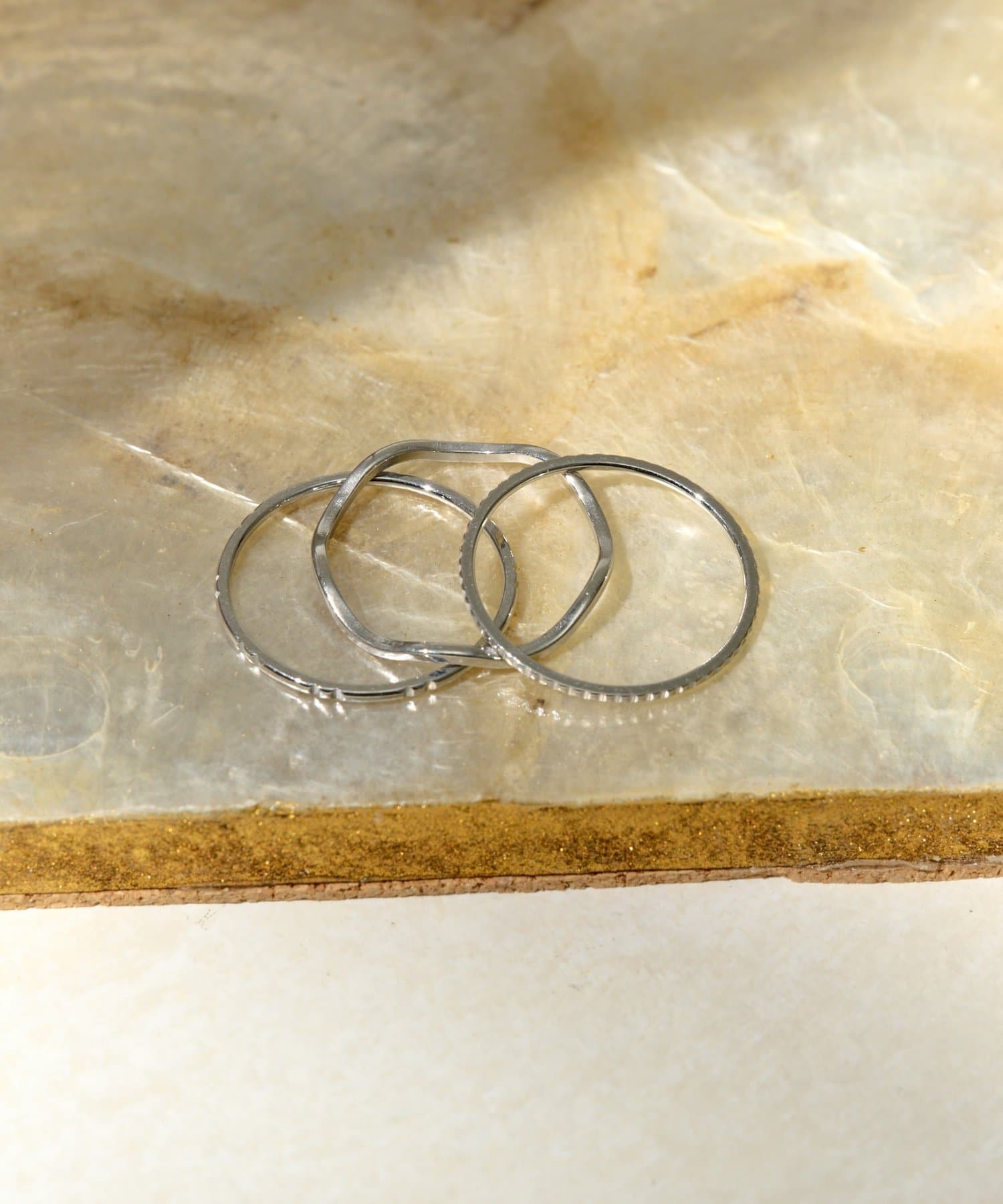 Lattice(ラティス) ＜ステンレス＞シンプルリングセット(3P)