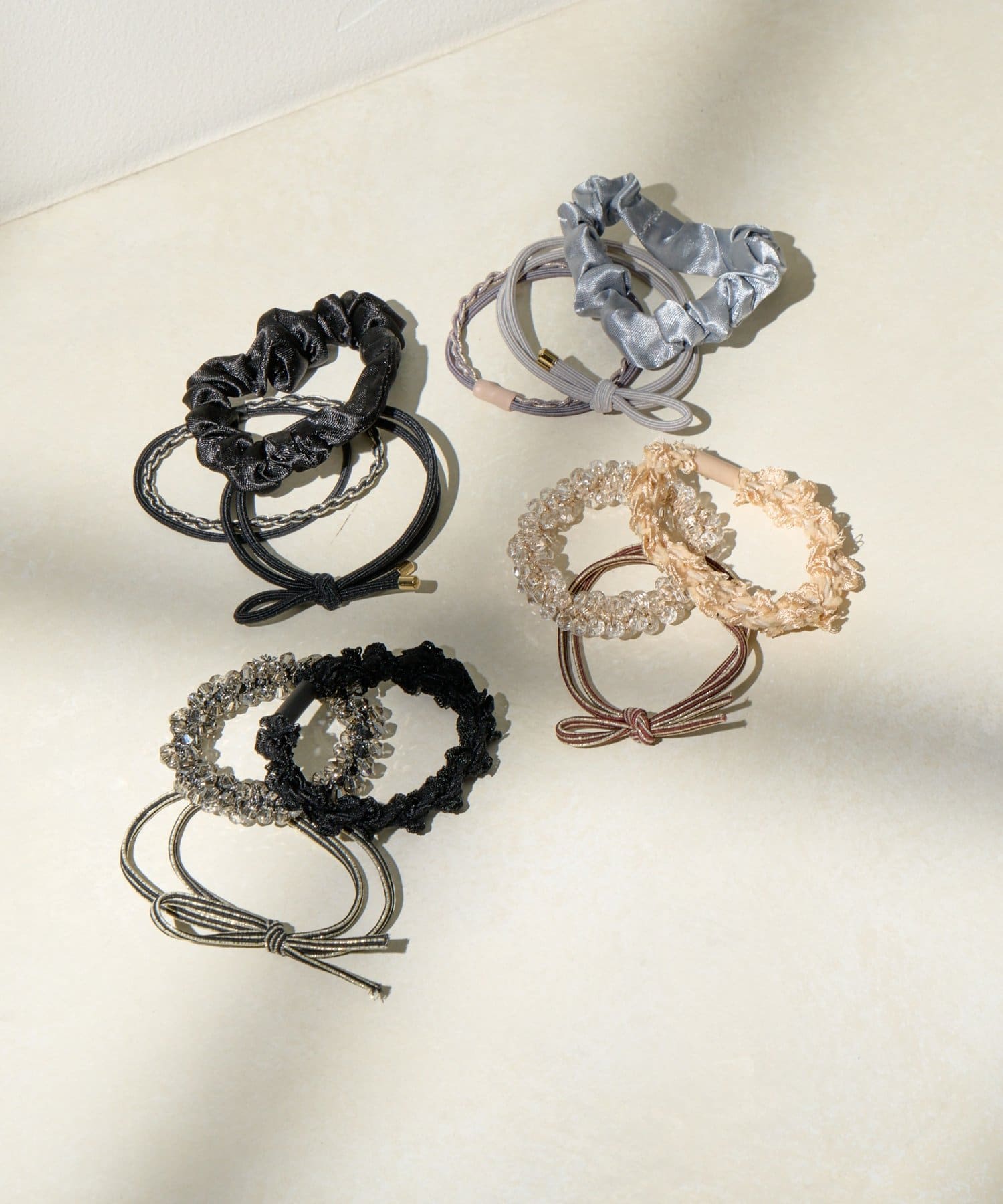 Lattice(ラティス) サテンヘアゴムセット(3P)