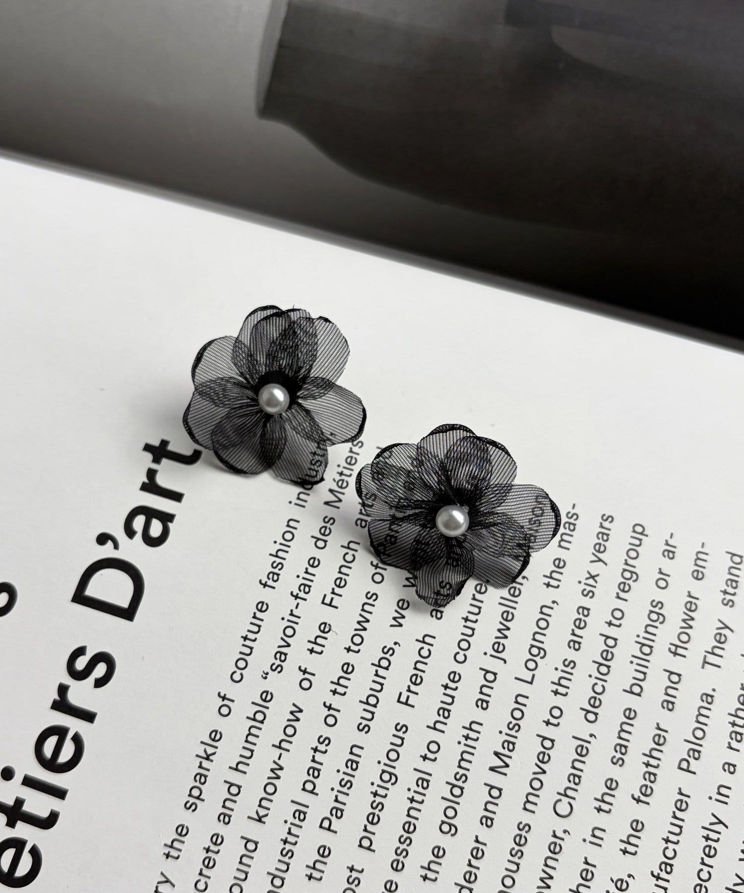 Lattice(ラティス) チュールフラワーピアス