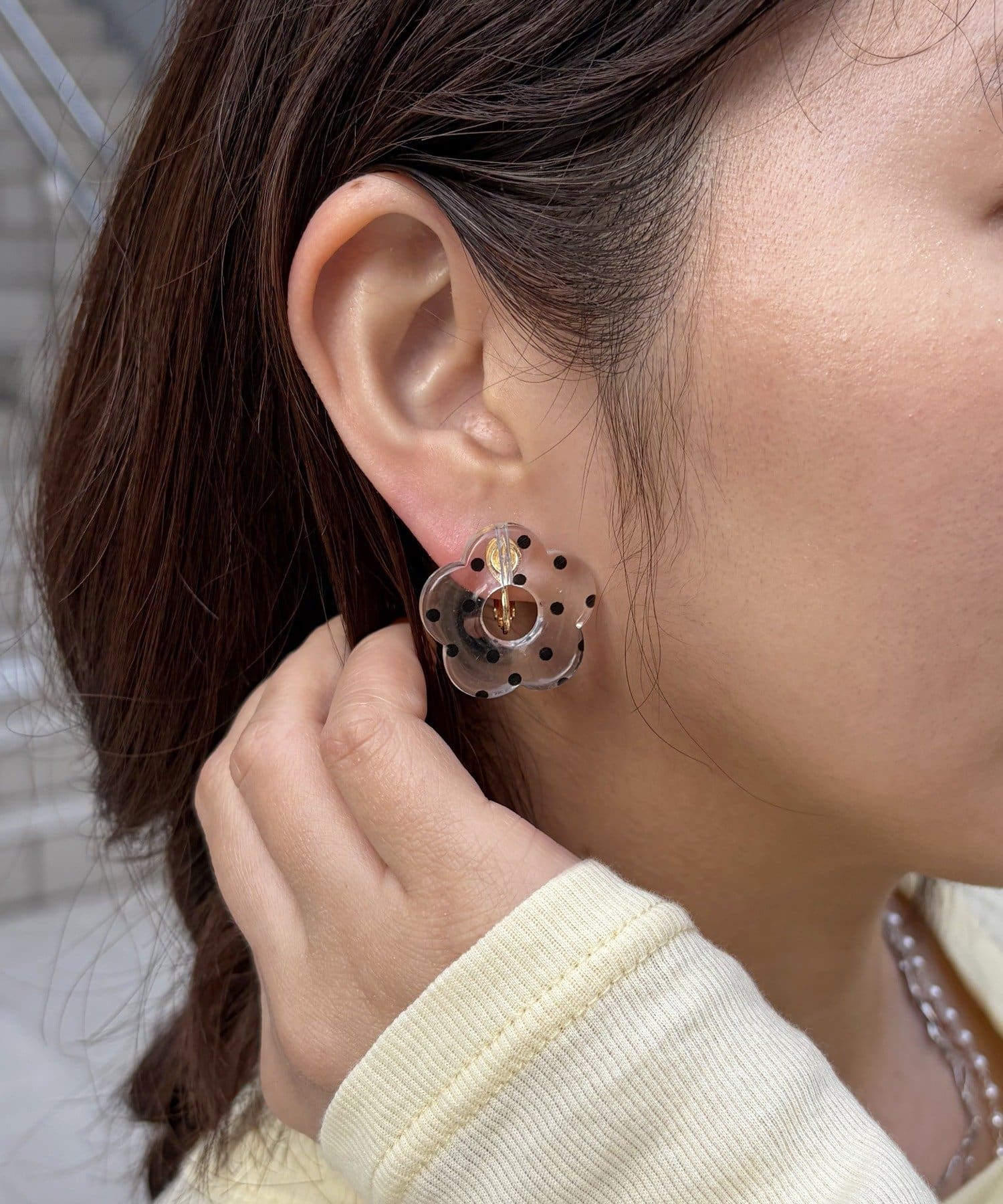 Lattice(ラティス) フラワードットイヤリング