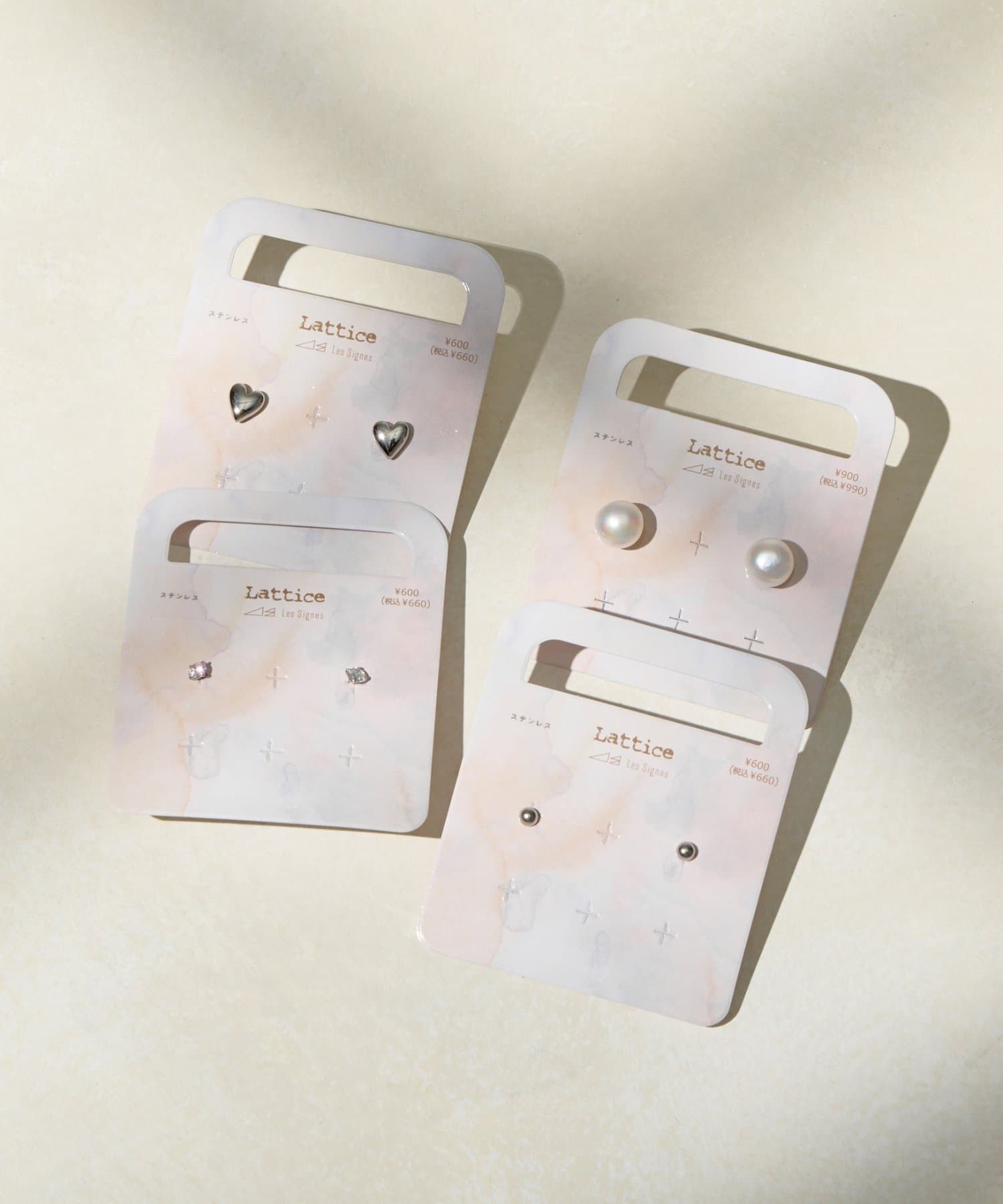 Lattice(ラティス) ＜ステンレス＞ストーンピアス