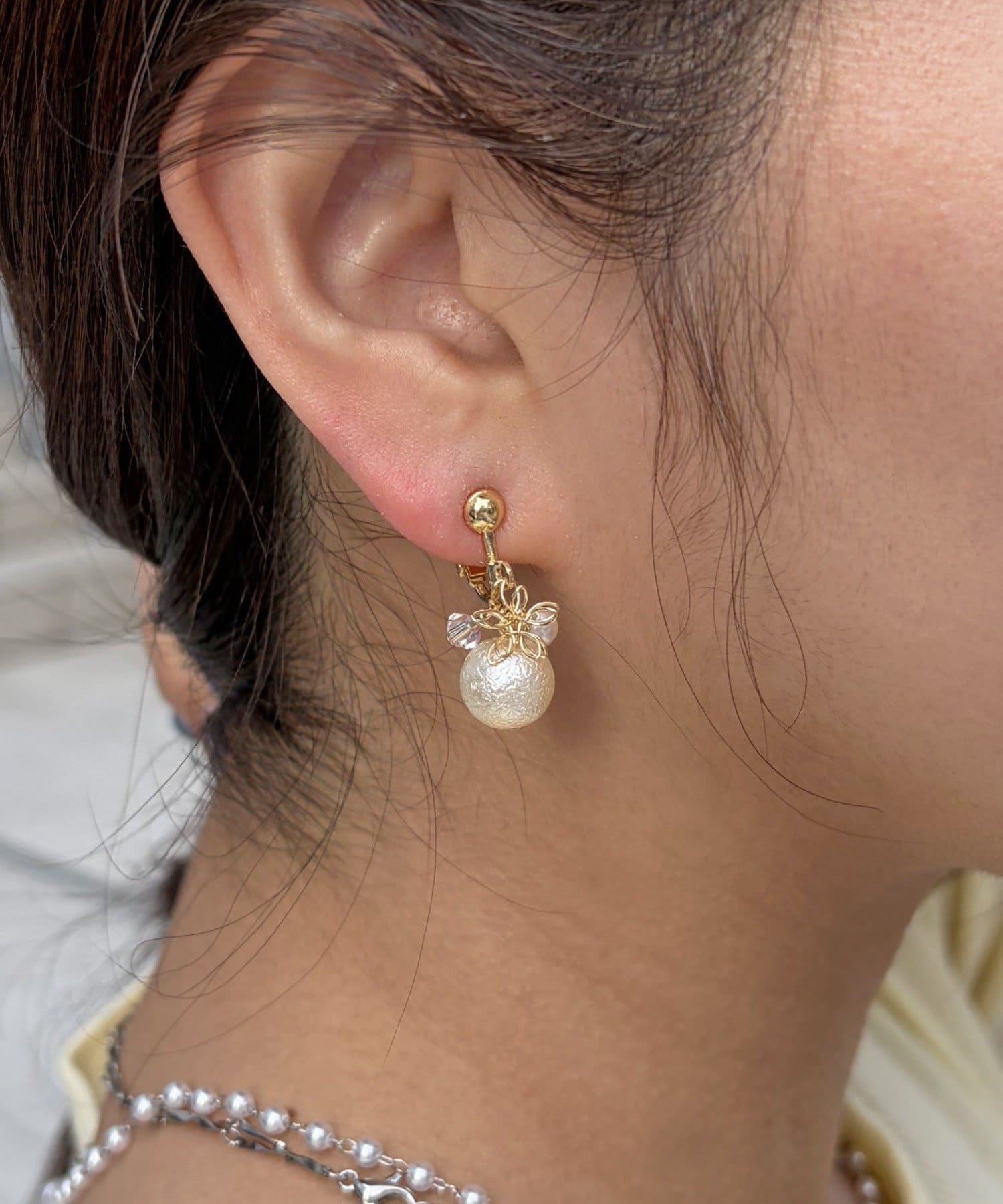 Lattice(ラティス) パールイヤリング