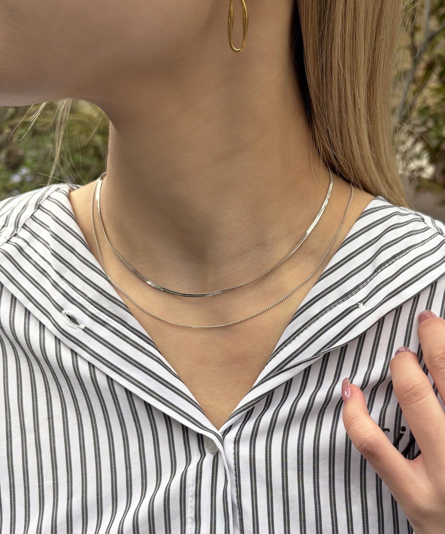 Lattice(ラティス) 2連チェーンネックレス