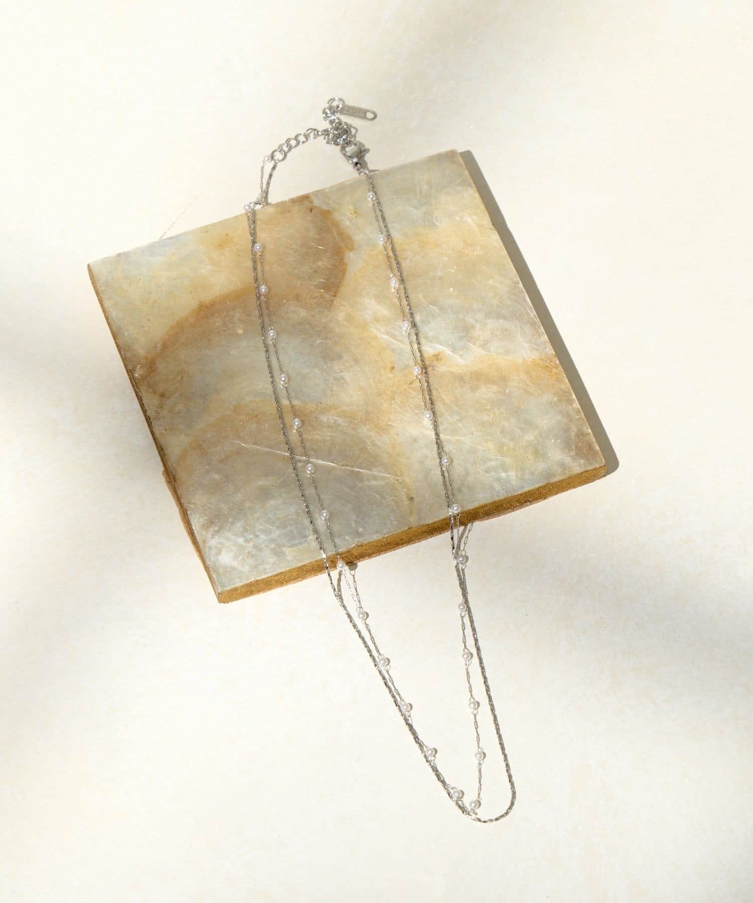 Lattice(ラティス) ＜ステンレス＞パールネックレス