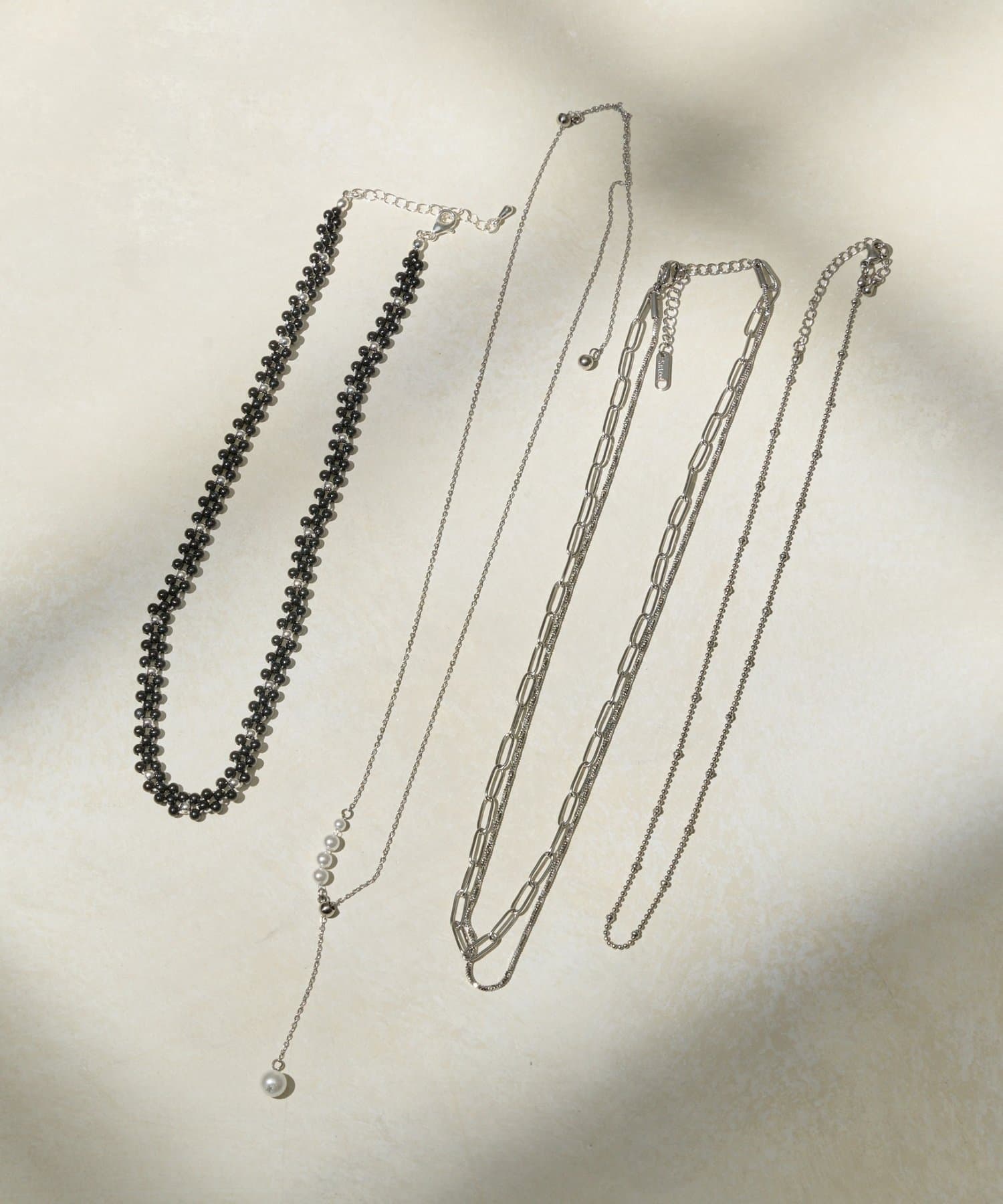 Lattice(ラティス) ＜ステンレス＞スライドネックレス