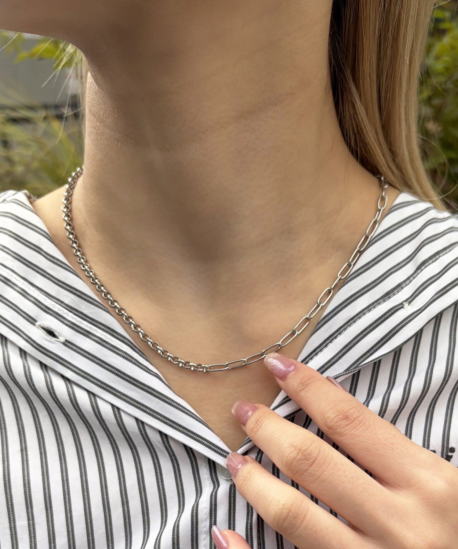 Lattice(ラティス) ＜ステンレス＞チェーンネックレス