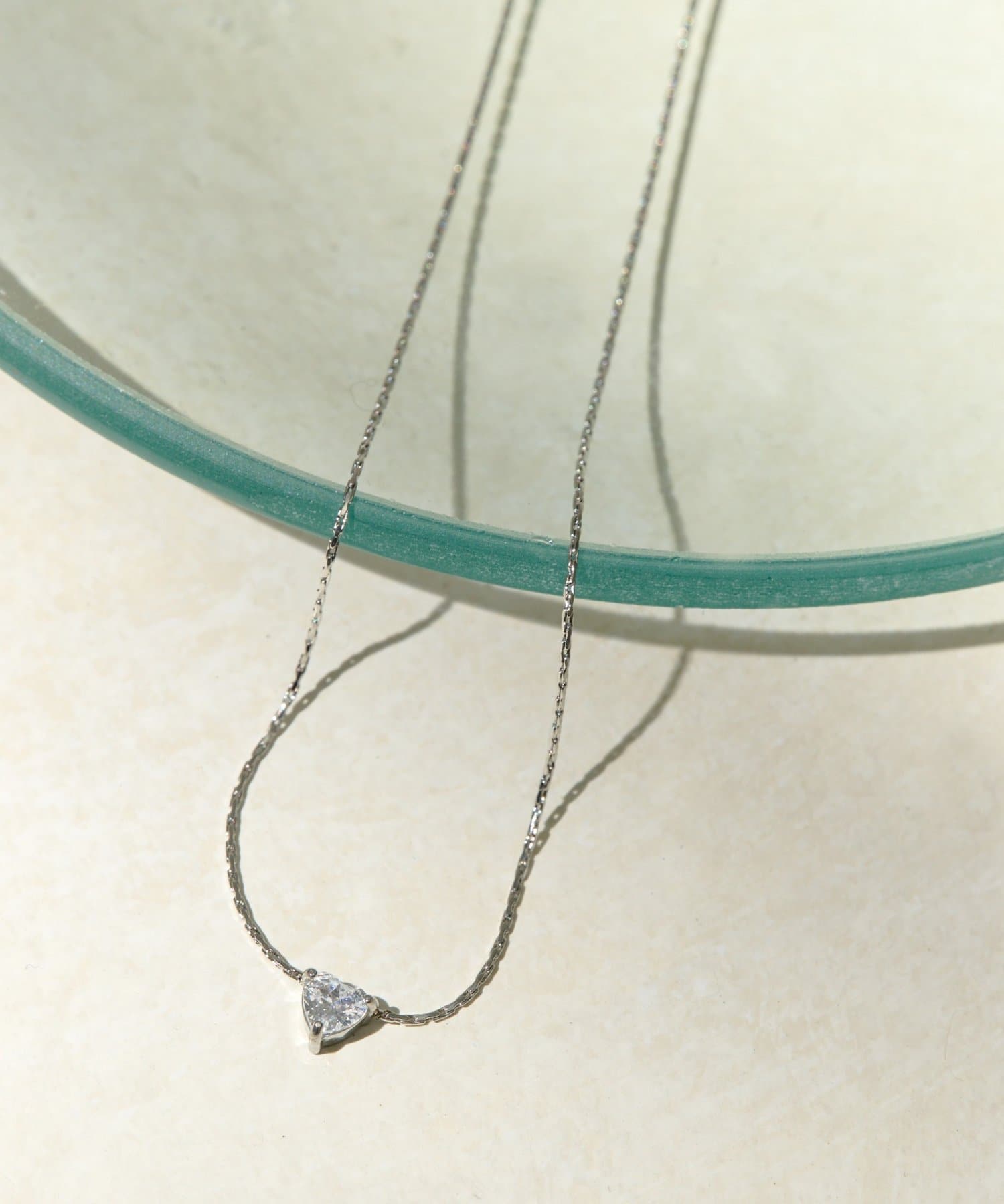 Lattice(ラティス) <ステンレス>ストーンハートネックレス