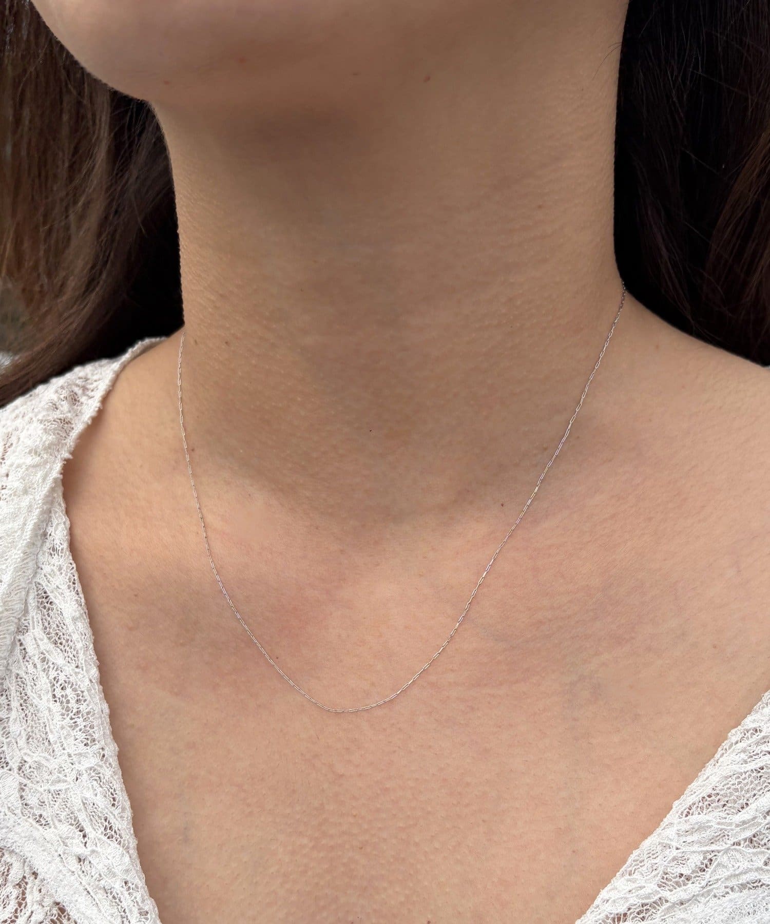 Lattice(ラティス) <ステンレス>シンプルチェーンネックレス