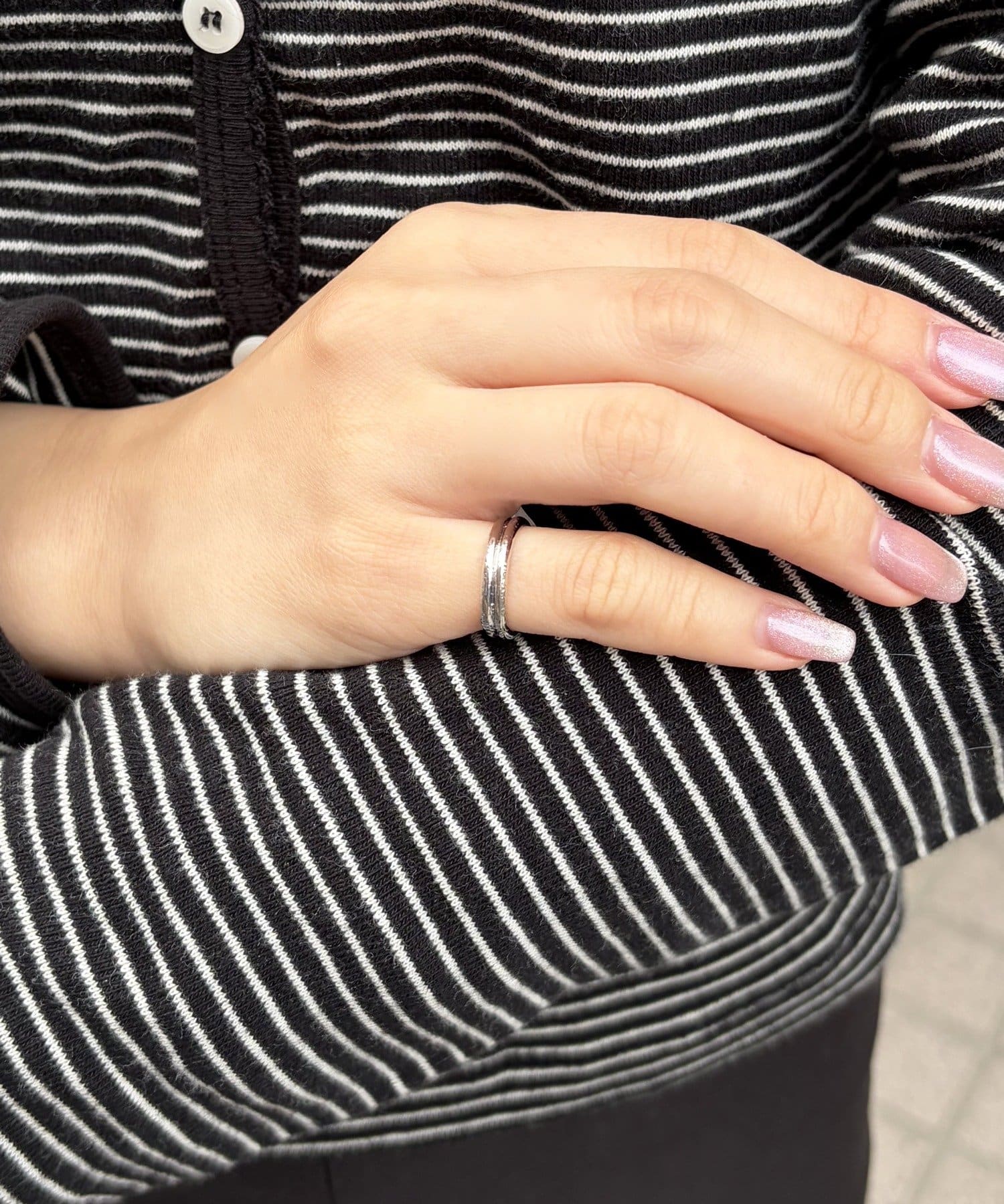 Lattice(ラティス) シンプルメタルピンキーリング