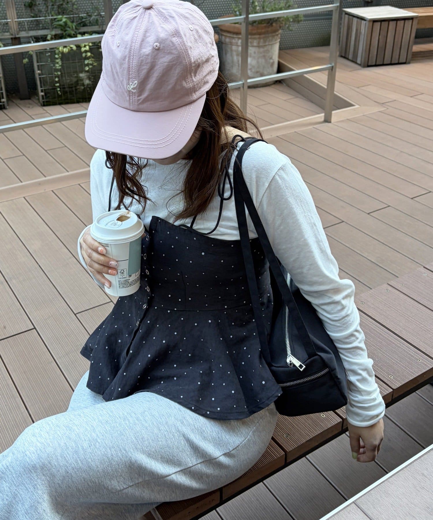 Lattice(ラティス) ドットハンドバッグ