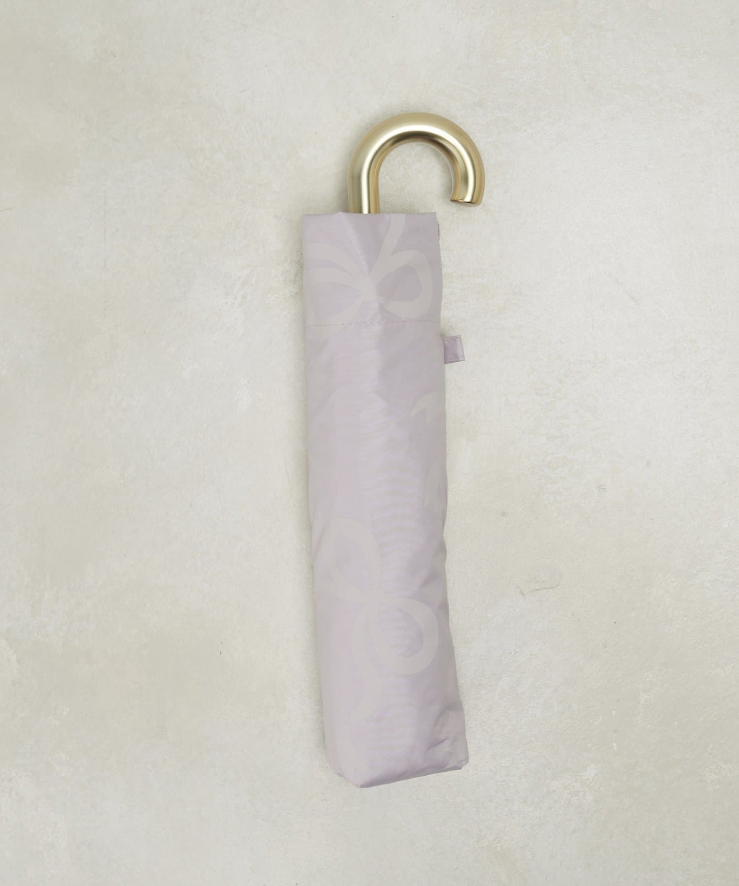 Lattice(ラティス) 【完全遮光100%】【晴雨兼用】折り畳み傘(リボン)