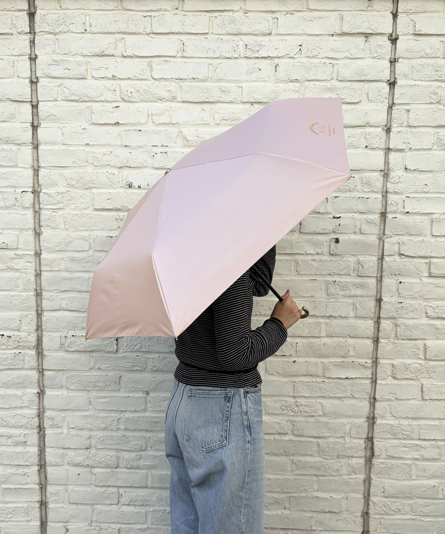 Lattice(ラティス) 【完全遮光100%】【晴雨兼用】折り畳み傘(ロゴ)