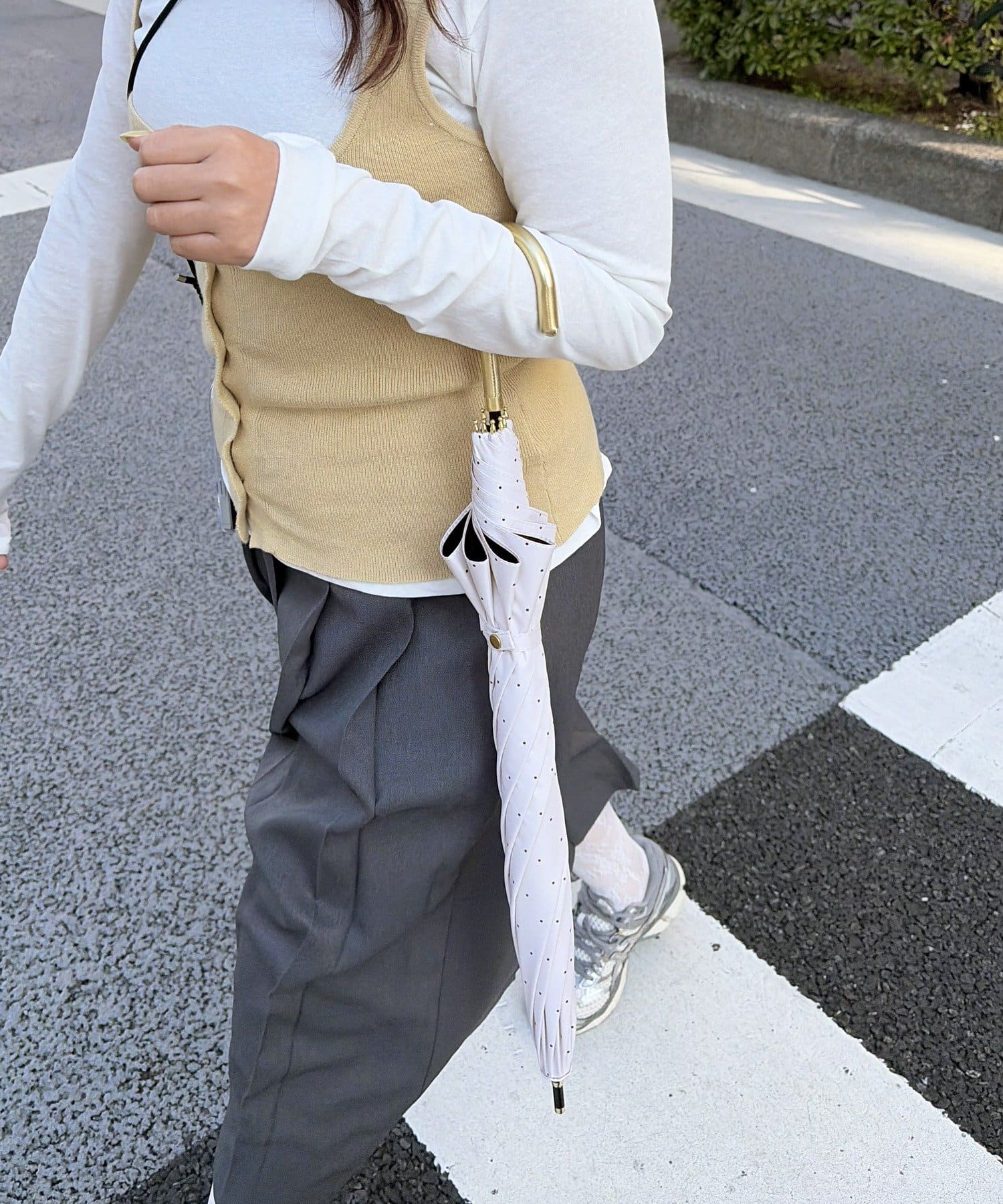 Lattice(ラティス) 【完全遮光100%】【晴雨兼用】長傘(ドット)