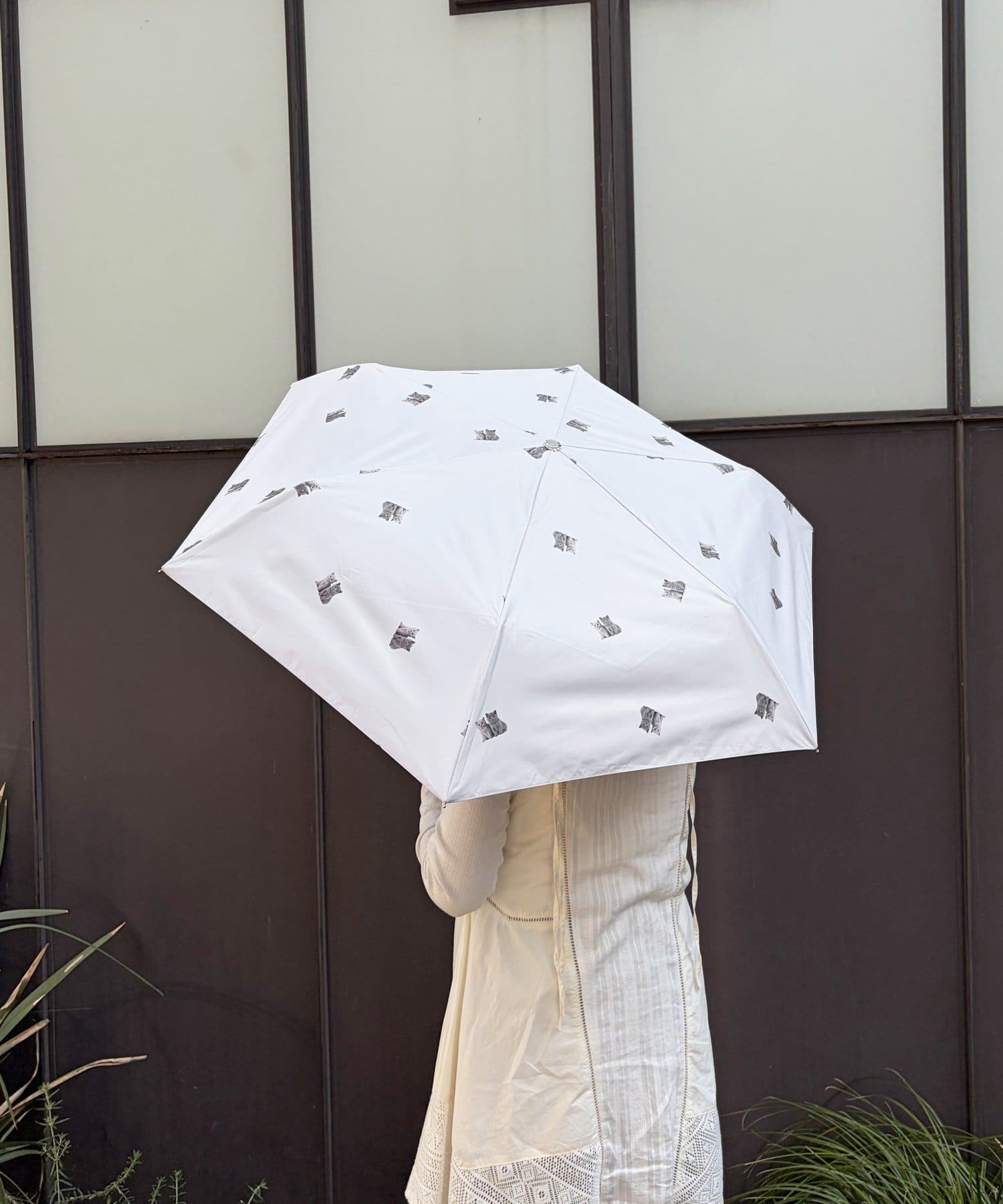 Lattice(ラティス) 【完全遮光100%】【晴雨兼用】折り畳み傘(転写プリント)