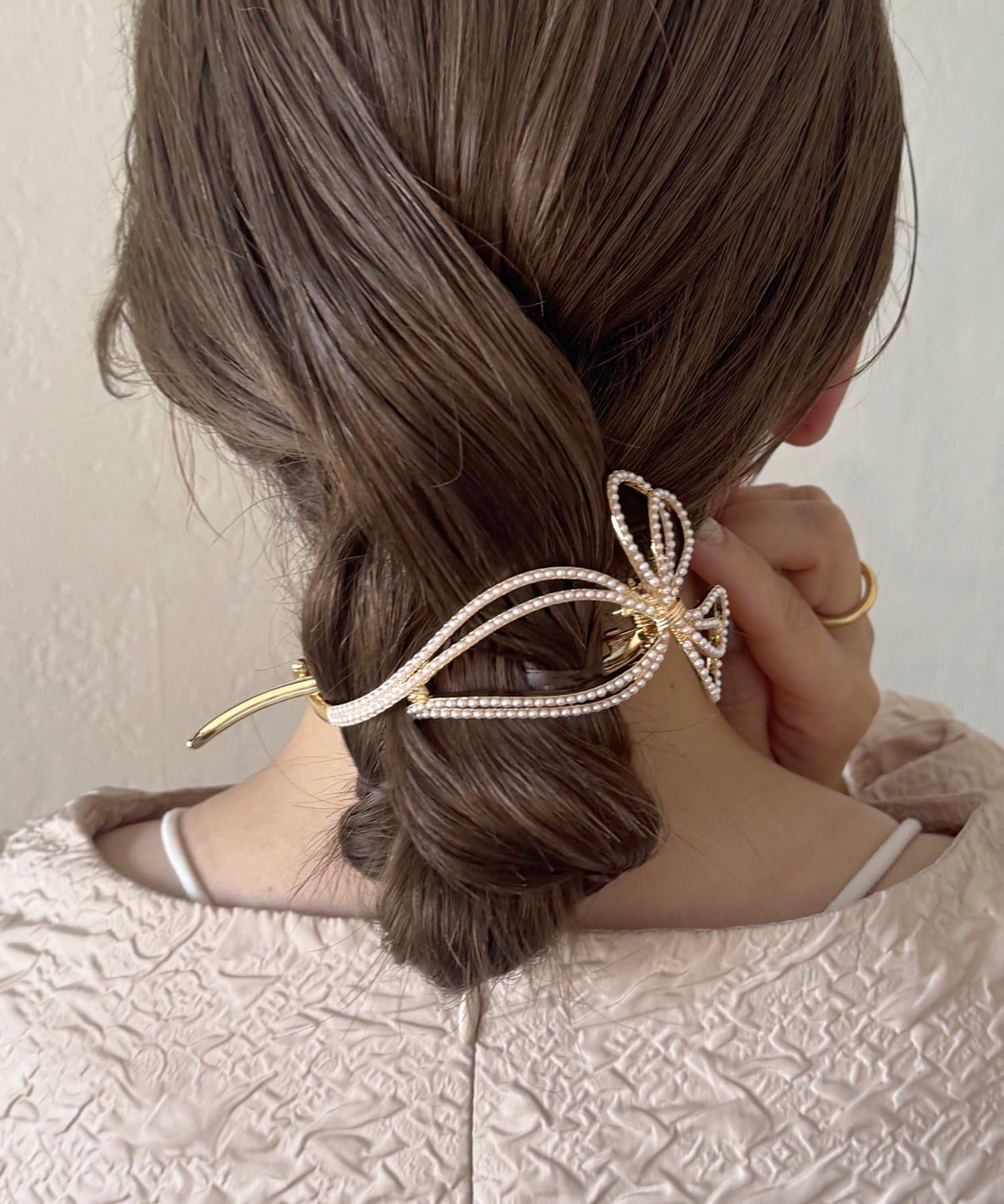 Lattice(ラティス) 【3/30 11:00~販売開始】【オケージョン】パールリボンバレッタ