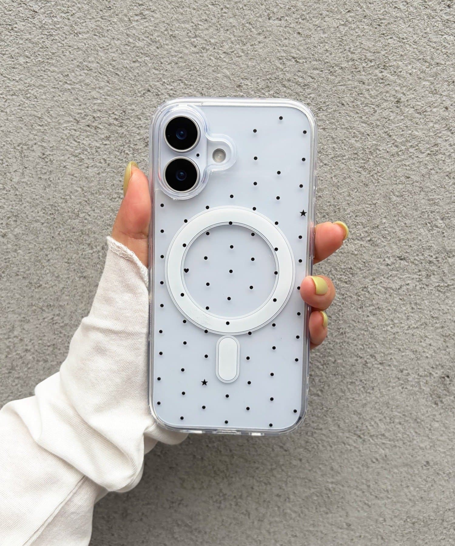 Lattice(ラティス) クリアドットマグネットスマホケース(iPhone16)