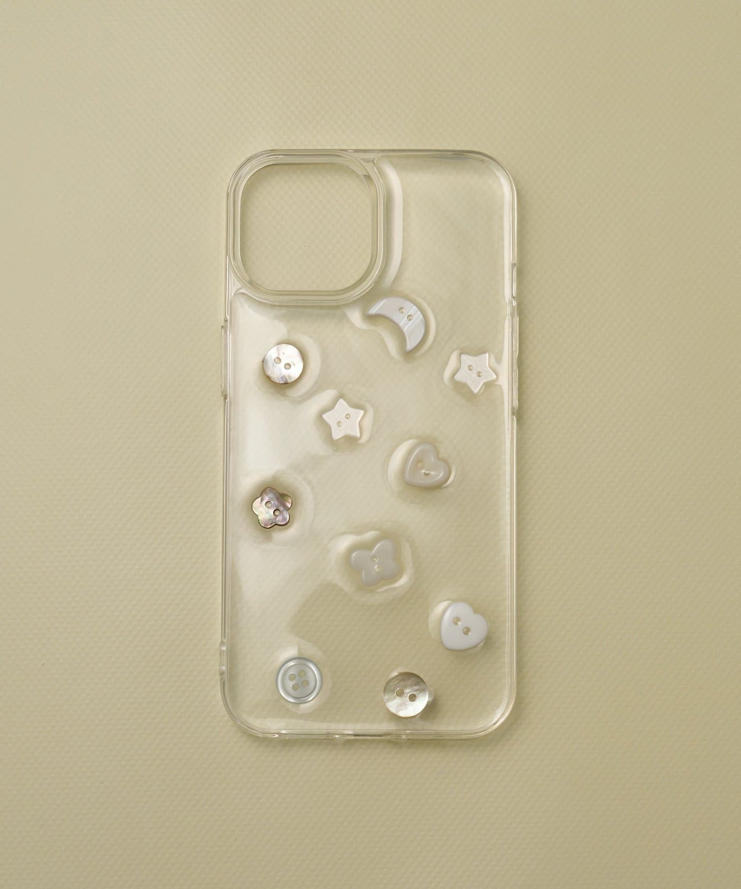 Lattice(ラティス) 【ボタンアイテム】スマホケース(iPhone13/14/15)