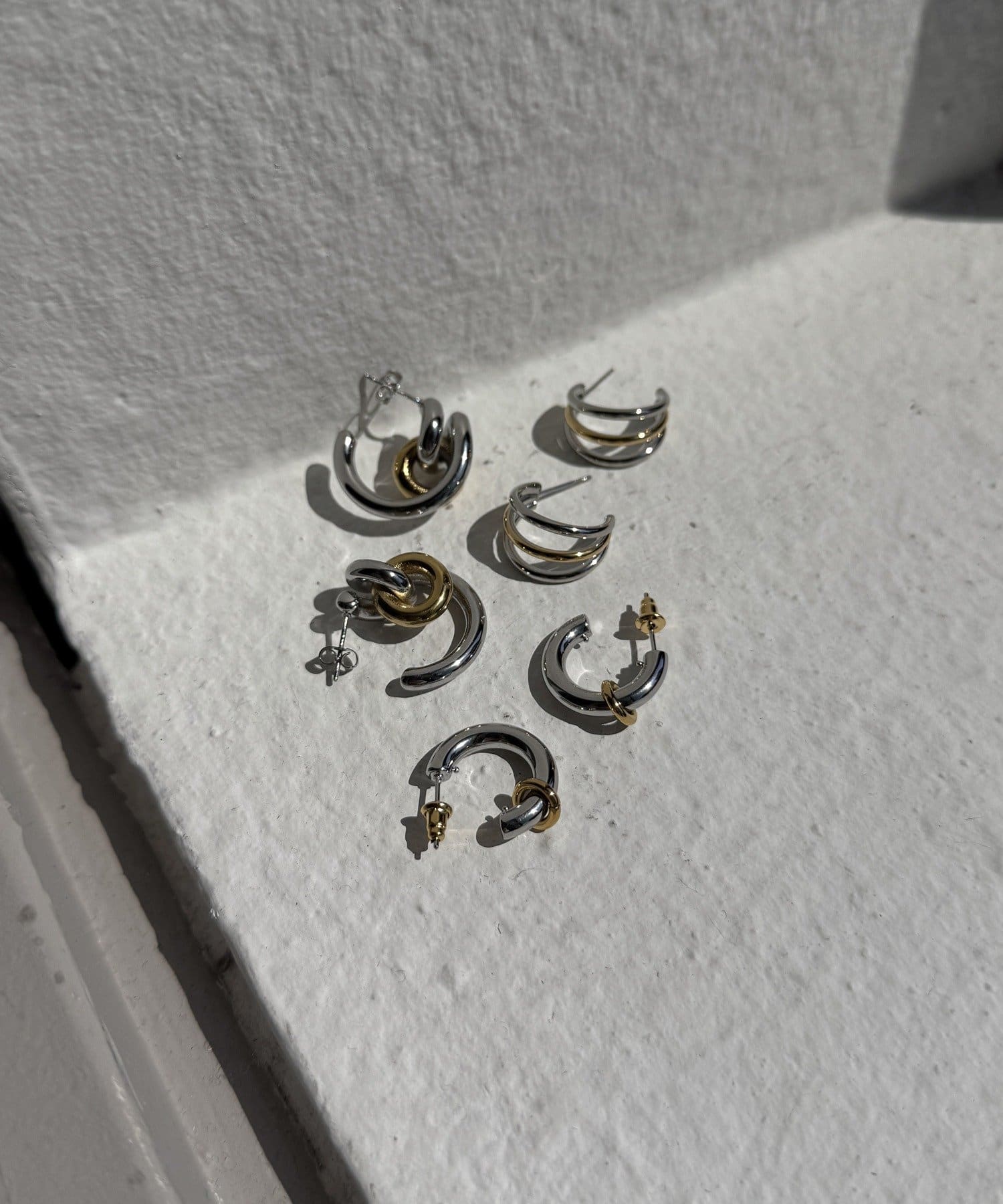 Lattice(ラティス) 【LesSignes】ミックスステンレスピアス