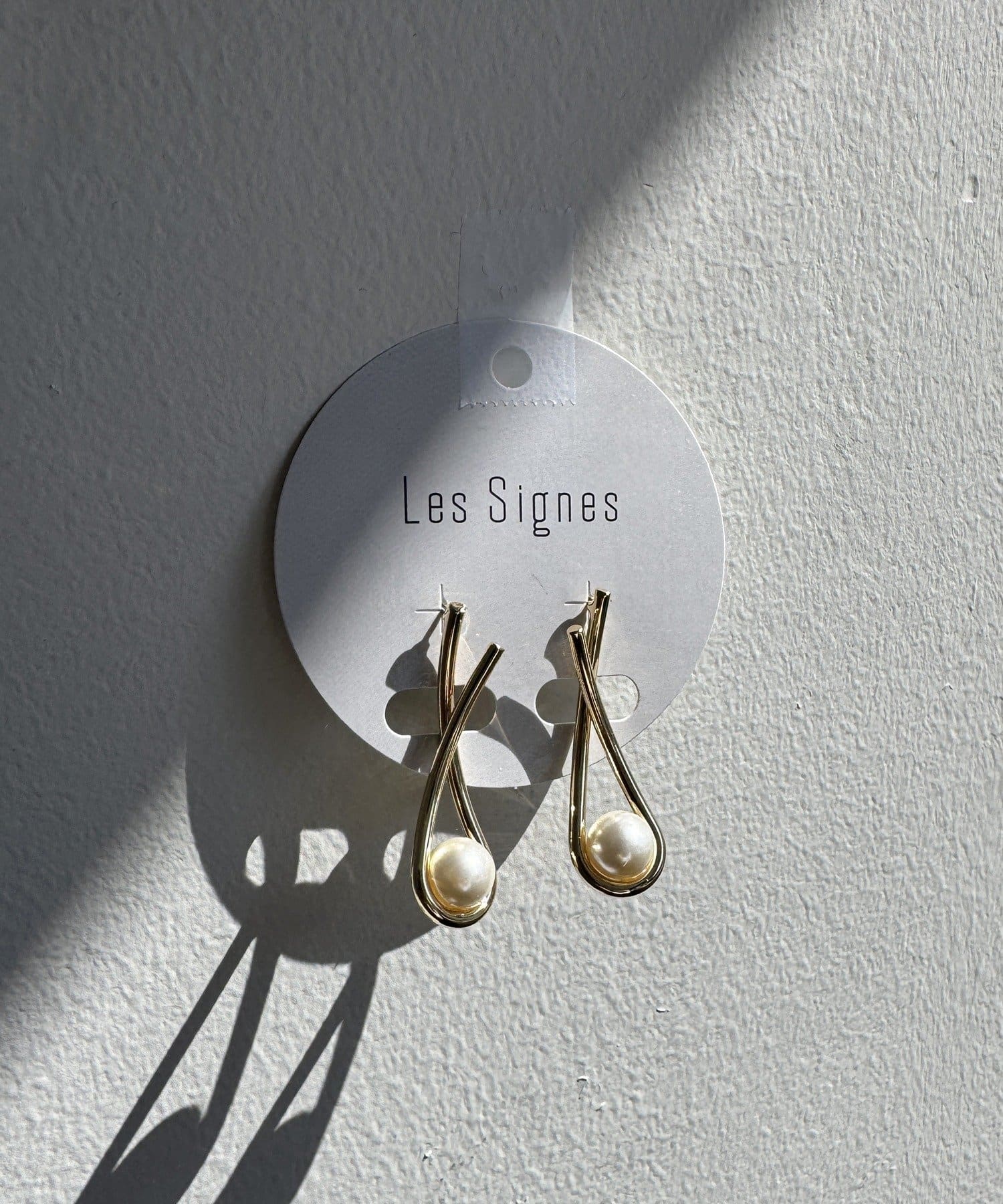 Lattice(ラティス) 【LesSignes】パールクロスピアス