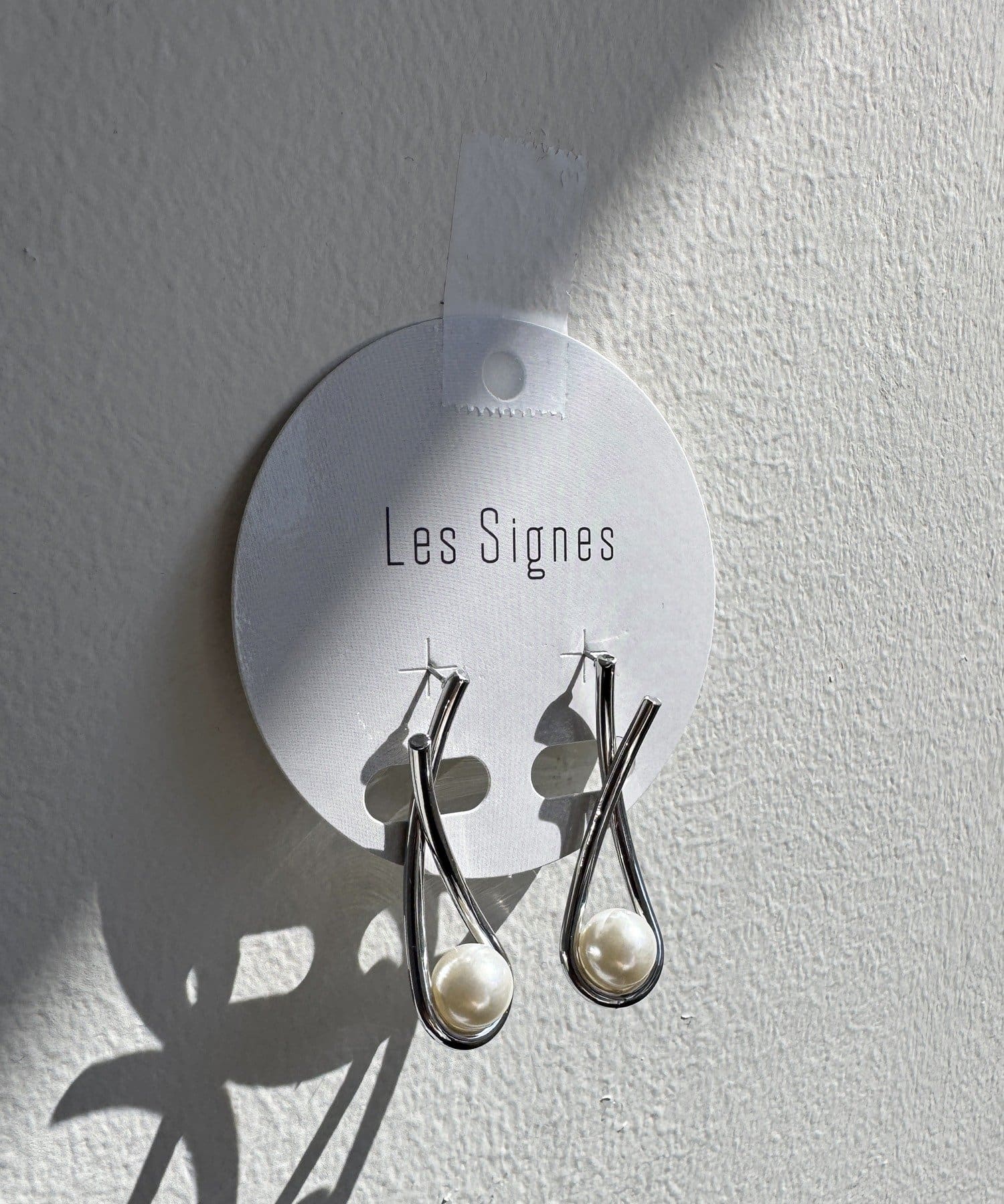 Lattice(ラティス) 【LesSignes】パールクロスピアス