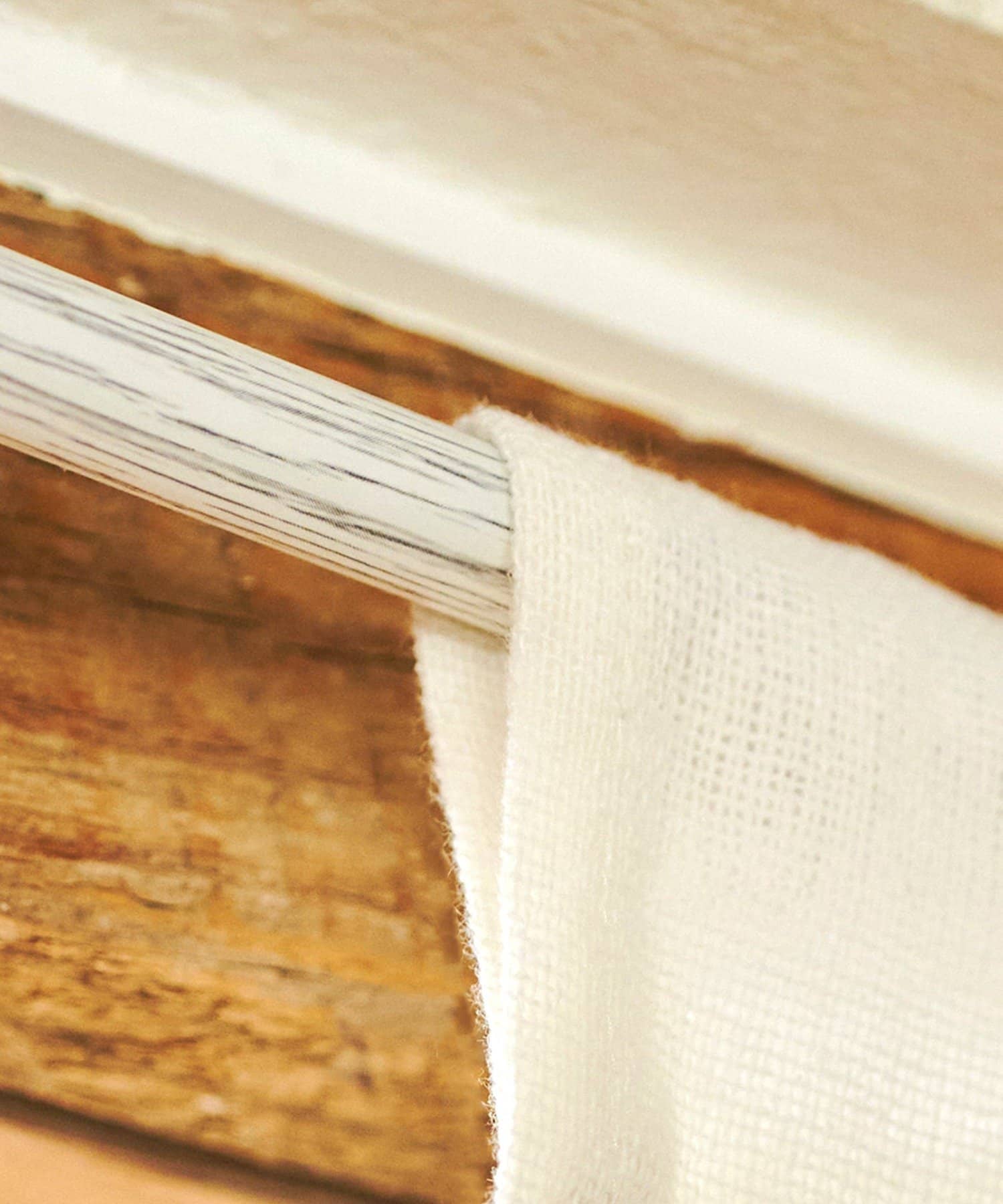 salut!(サリュ) 3ラインレースロングカフェカーテン：75×100cm