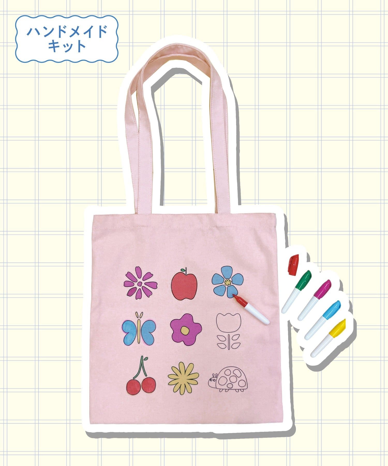 3COINS(スリーコインズ) 塗り絵トートセット