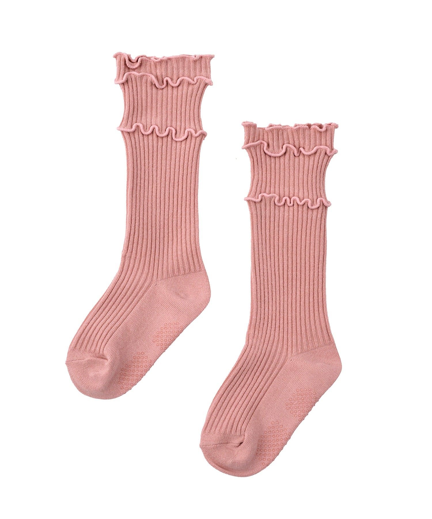 3COINS(スリーコインズ) 3段メローハイソックス：9～14cm