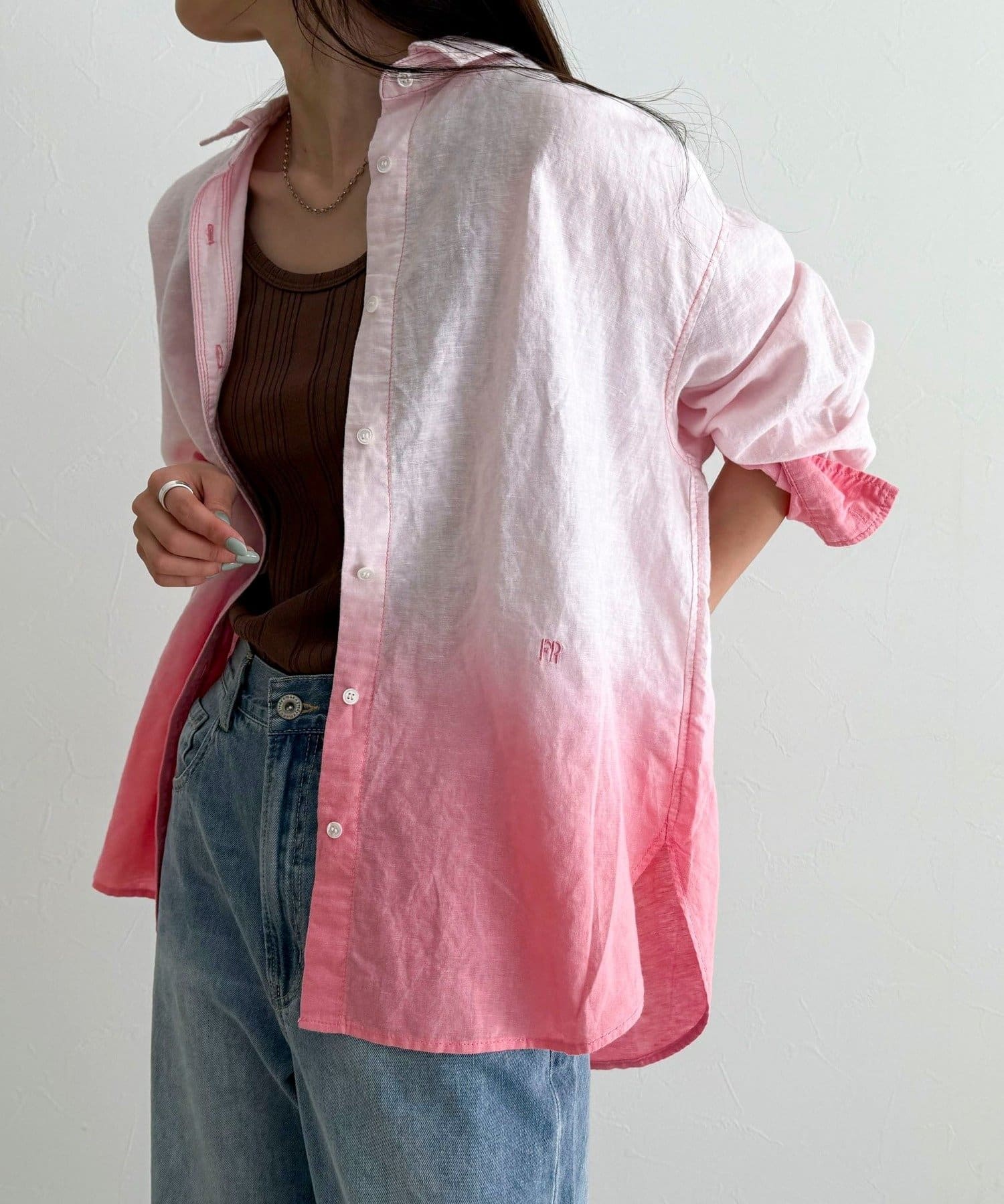 FREDY & GLOSTER(フレディ アンド グロスター) グラデーションリネンシャツ