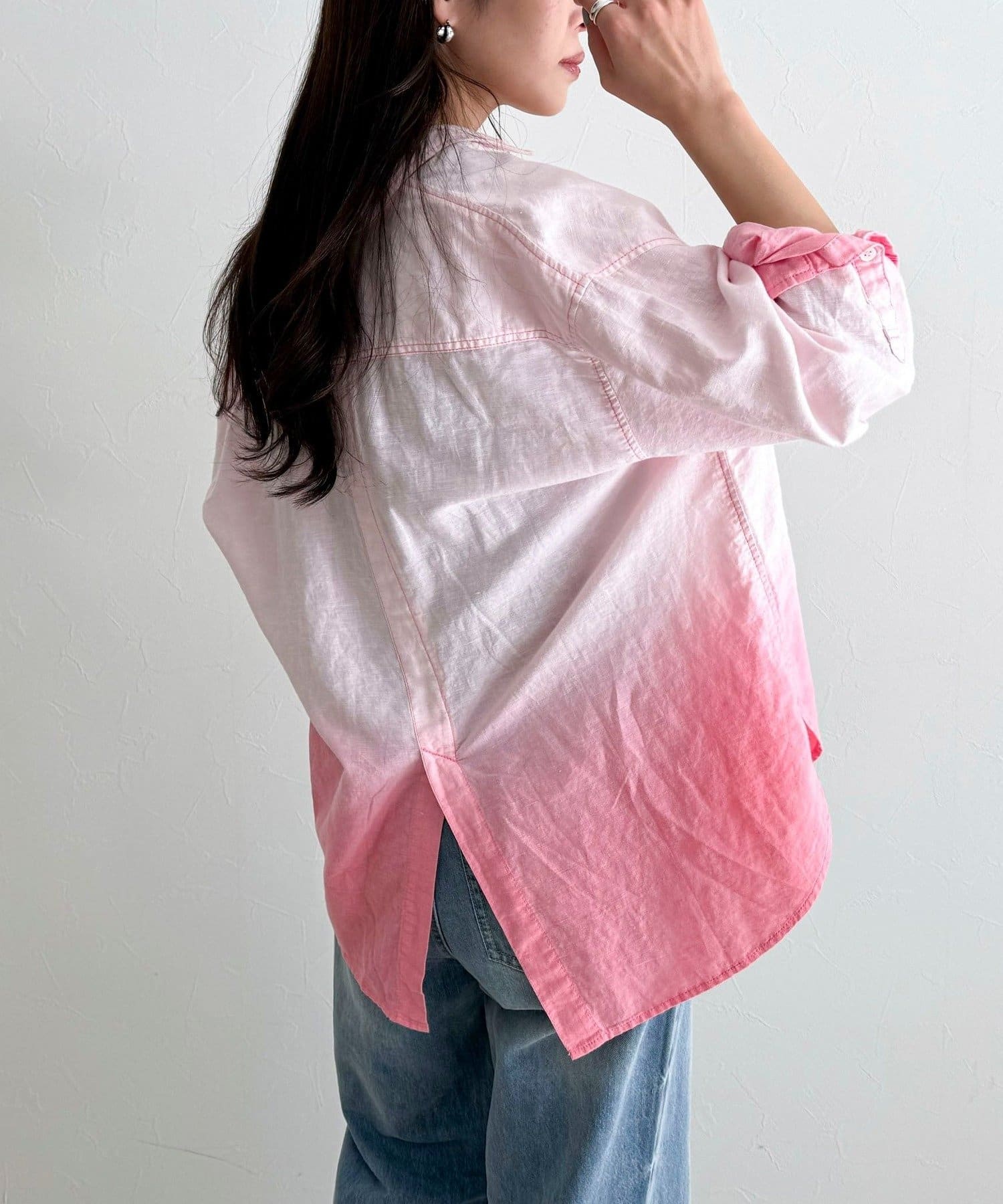 FREDY & GLOSTER(フレディ アンド グロスター) グラデーションリネンシャツ