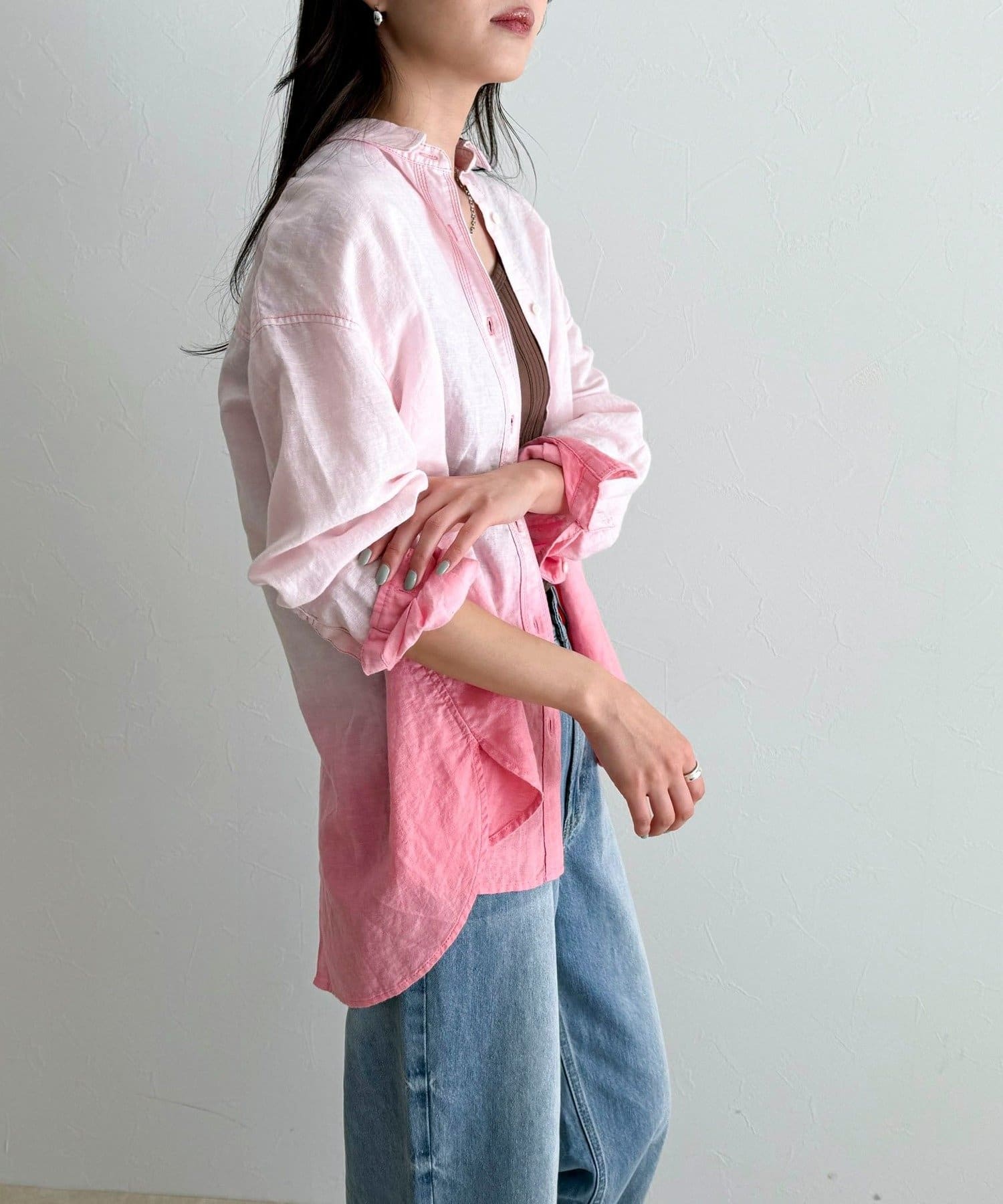 FREDY & GLOSTER(フレディ アンド グロスター) グラデーションリネンシャツ