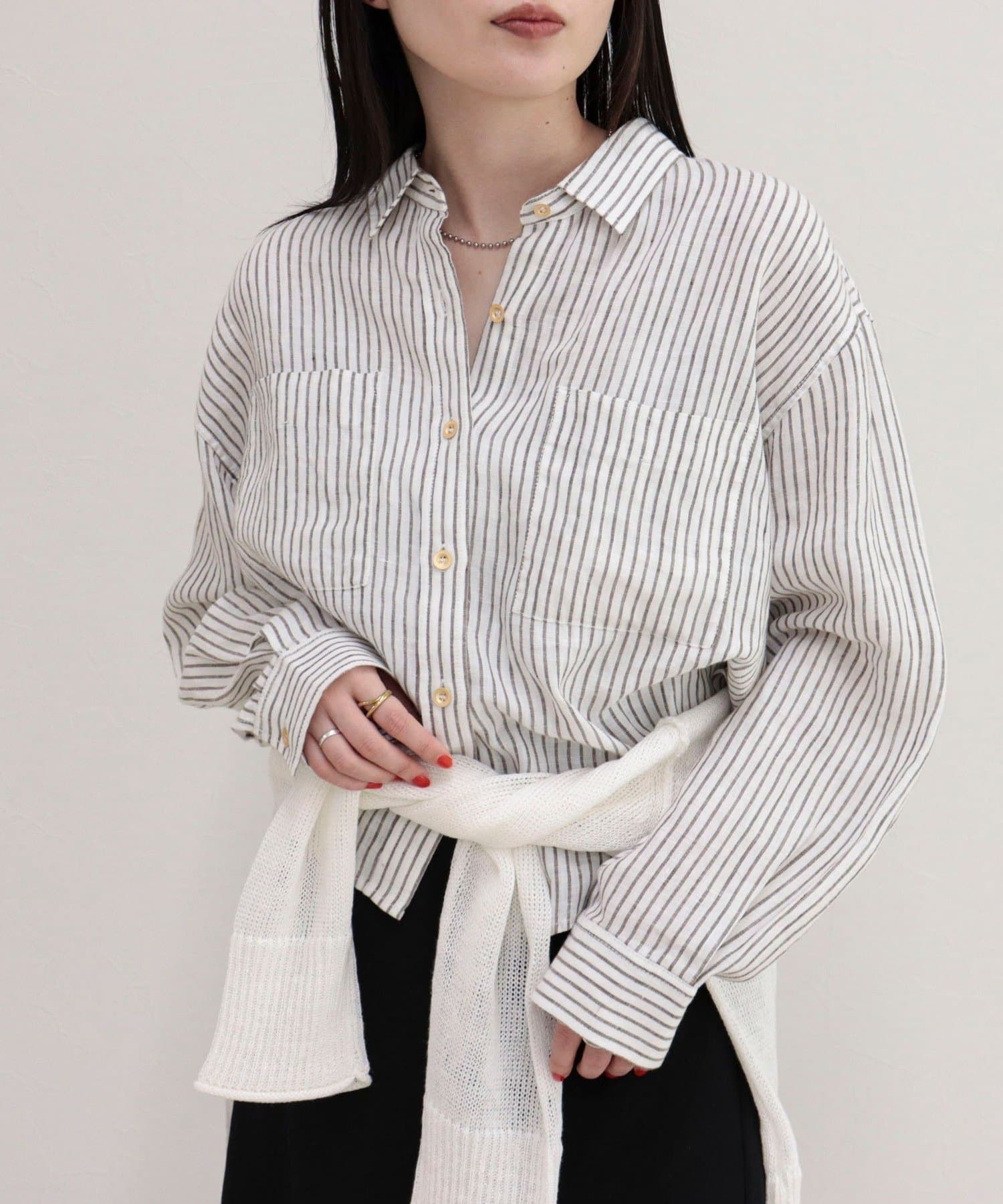 FREDY & GLOSTER(フレディ アンド グロスター) LINEN100 クロップドシャツ