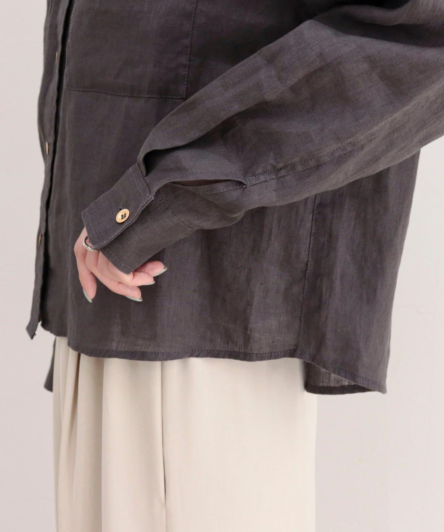 FREDY & GLOSTER(フレディ アンド グロスター) LINEN100 クロップドシャツ