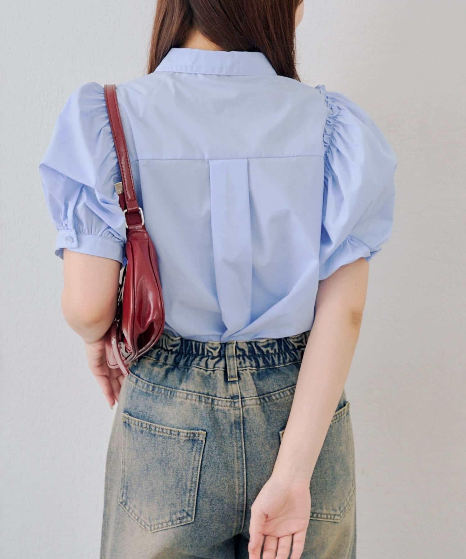 NICE CLAUP / OLIVE des OLIVE OUTLET(ナイスクラップ  / オリーブ デ オリーブ アウトレット) 【continuer】【限定商品】トキメキをまとうキュートなリボン刺繍ブラウス