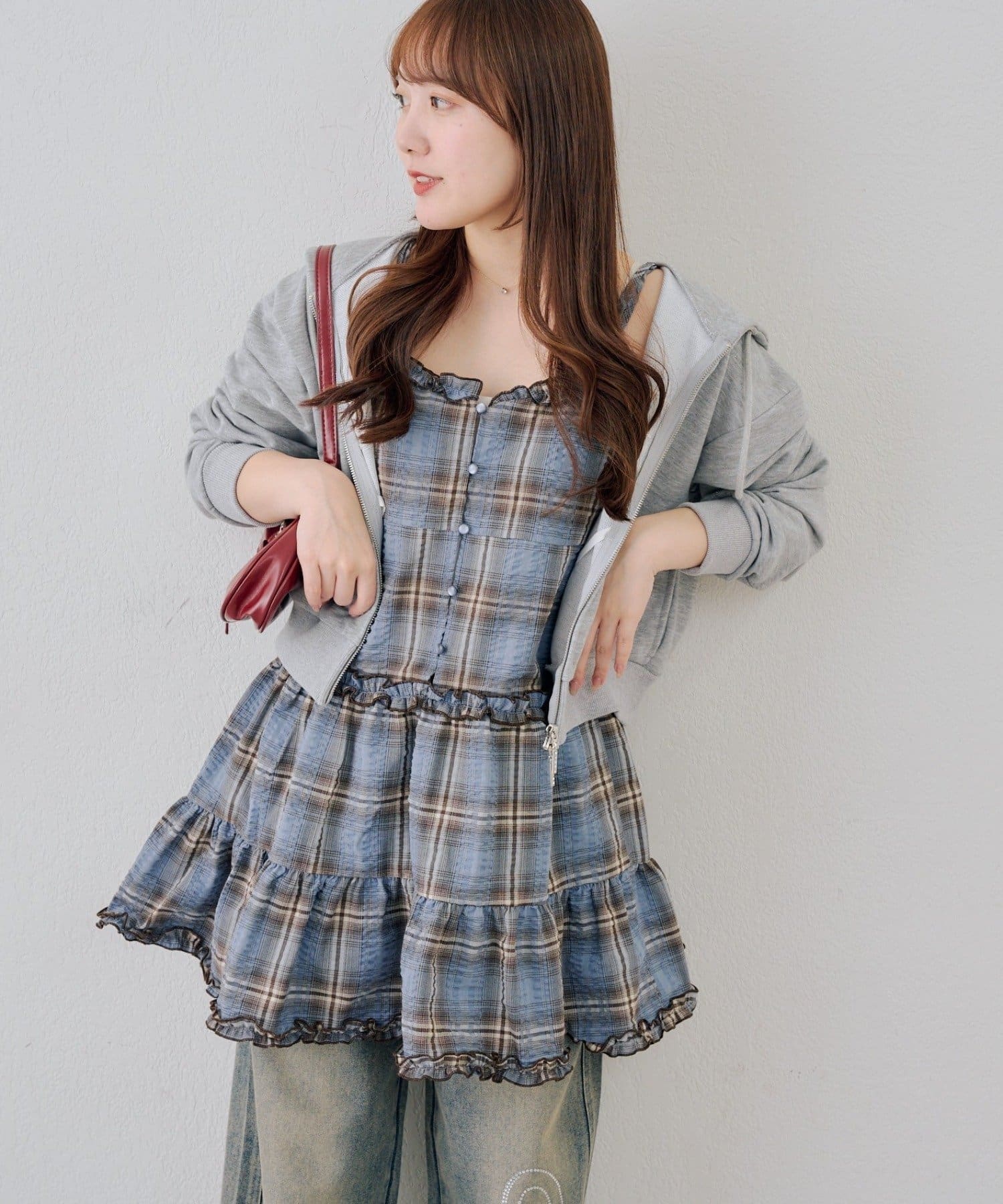 NICE CLAUP / OLIVE des OLIVE OUTLET(ナイスクラップ  / オリーブ デ オリーブ アウトレット) 【OUTLET限定】トレンドのレイヤードスタイル叶う♡キャミティアードワンピ