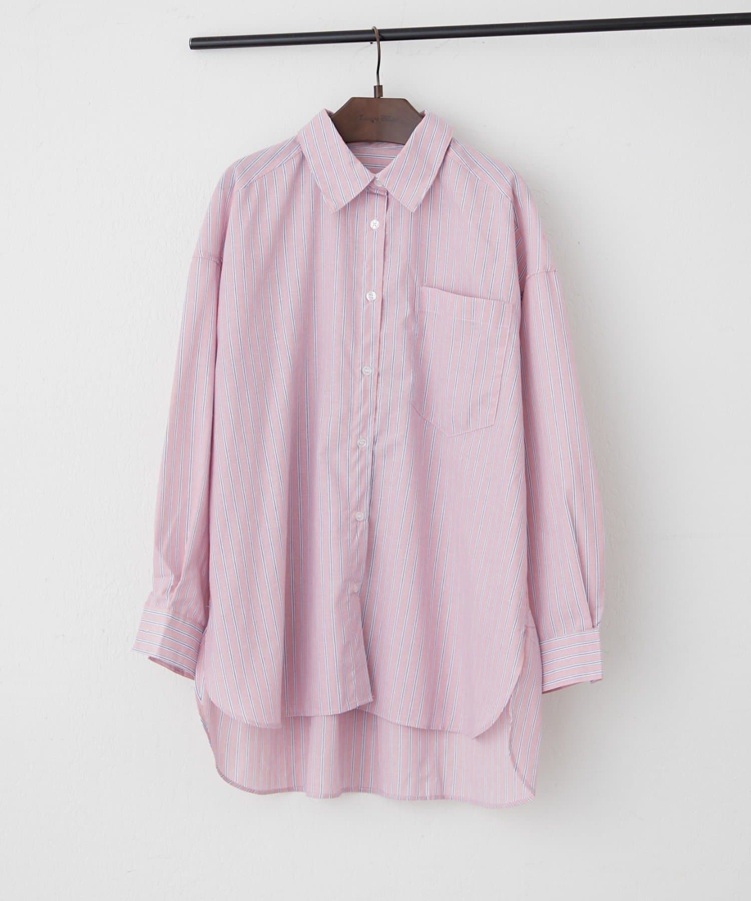 NICE CLAUP / OLIVE des OLIVE OUTLET(ナイスクラップ  / オリーブ デ オリーブ アウトレット) 【RMAF】【OUTLET限定】春を味わう♪BIGストライプシャツ