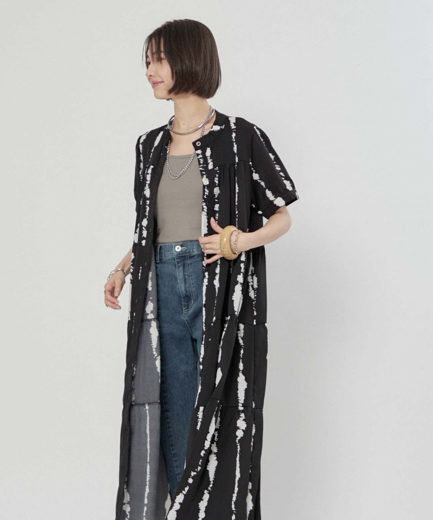 Remind me and forever(リマインドミーアンドフォーエバー) 【大人気リバイバル / 体型カバーにも◎】アソート柄ティアードワンピース