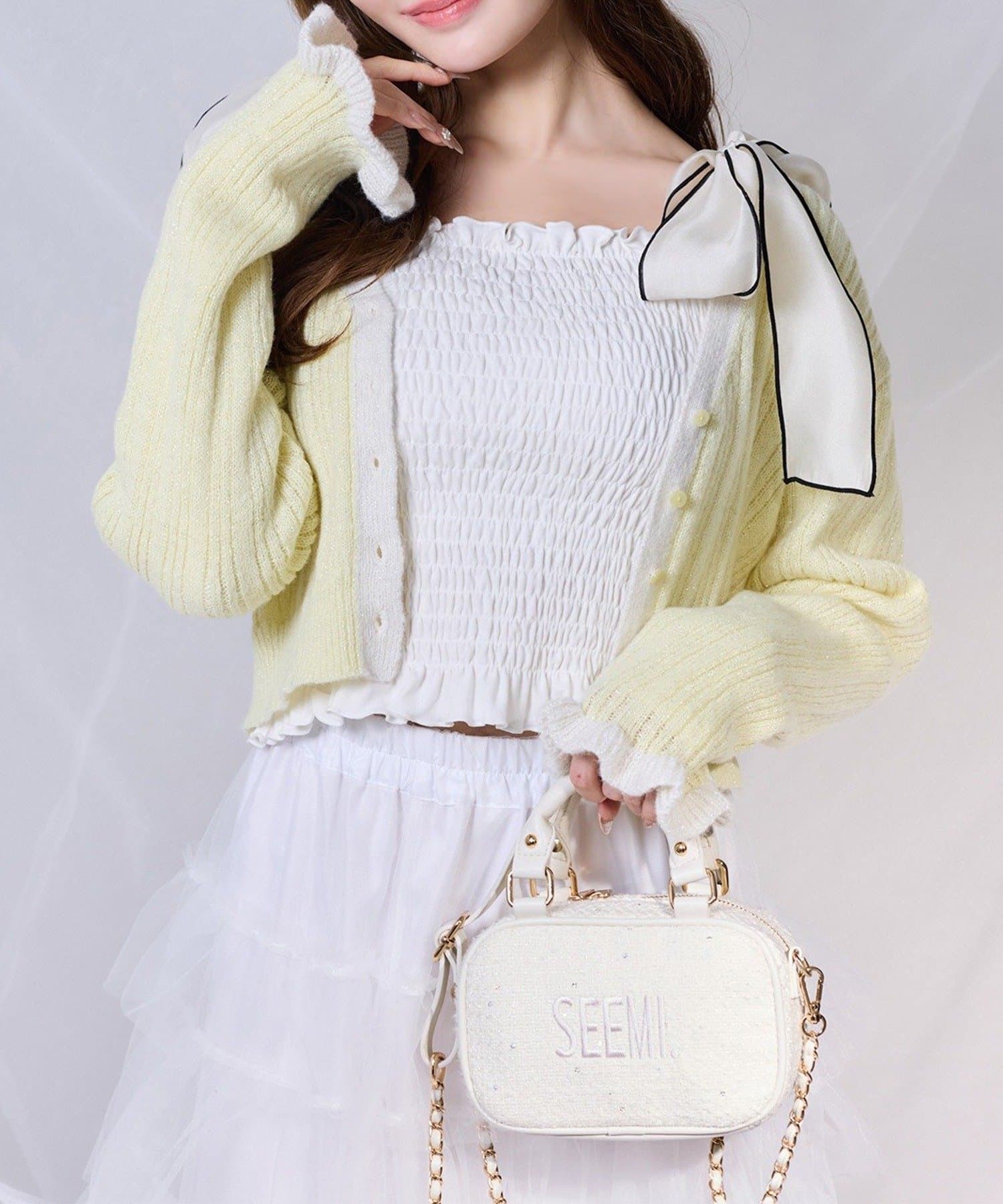 NICE CLAUP / OLIVE des OLIVE OUTLET(ナイスクラップ  / オリーブ デ オリーブ アウトレット) 【one after another】配色カーディガン