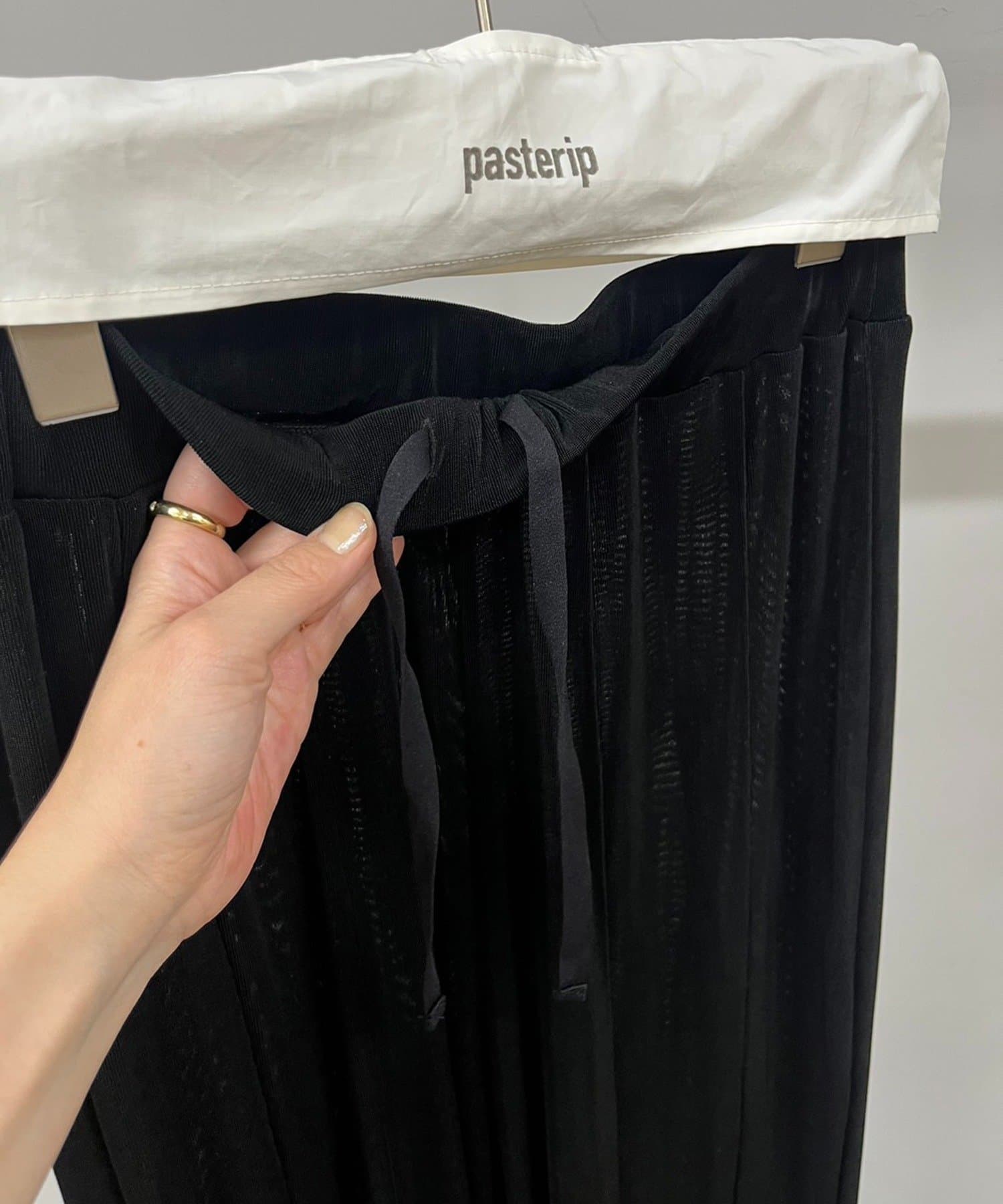 Pasterip(パセリ) 【再入荷】Sheer rib flared leggings