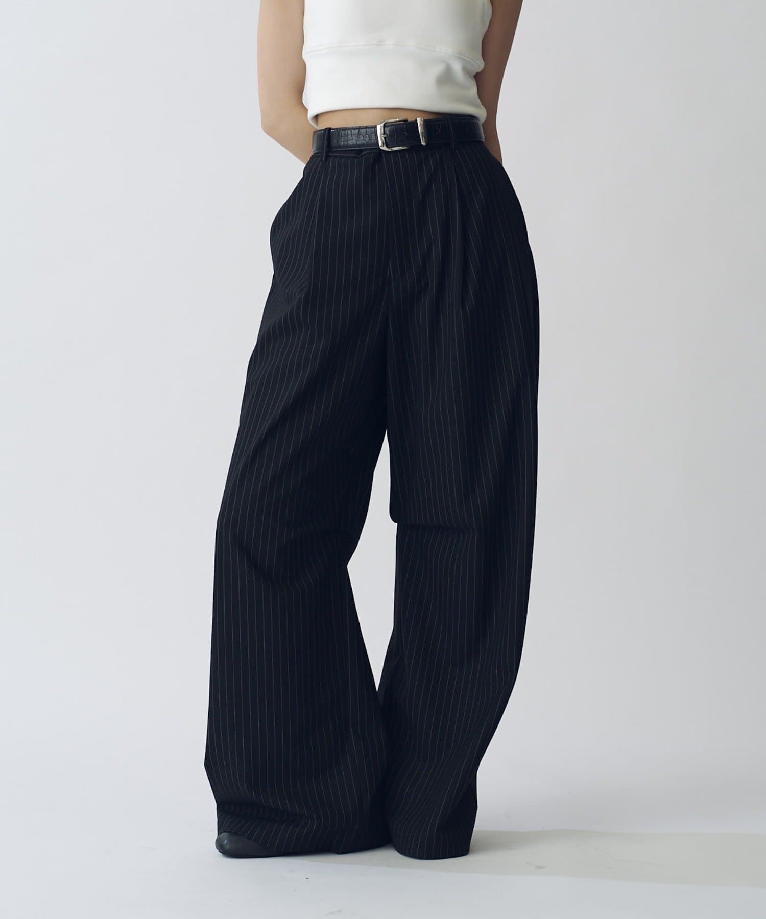 Lui's(ルイス) ストライプワイドスラックス