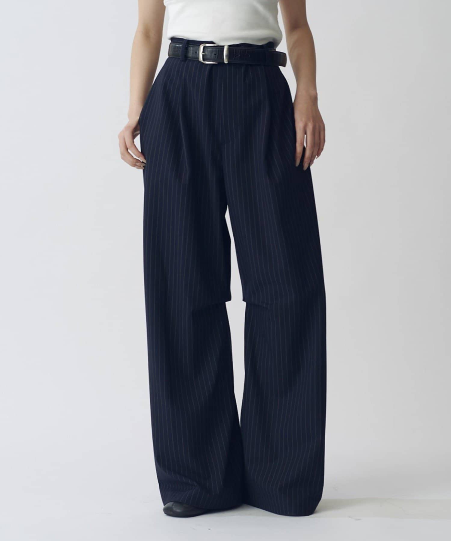 Lui's(ルイス) ストライプワイドスラックス