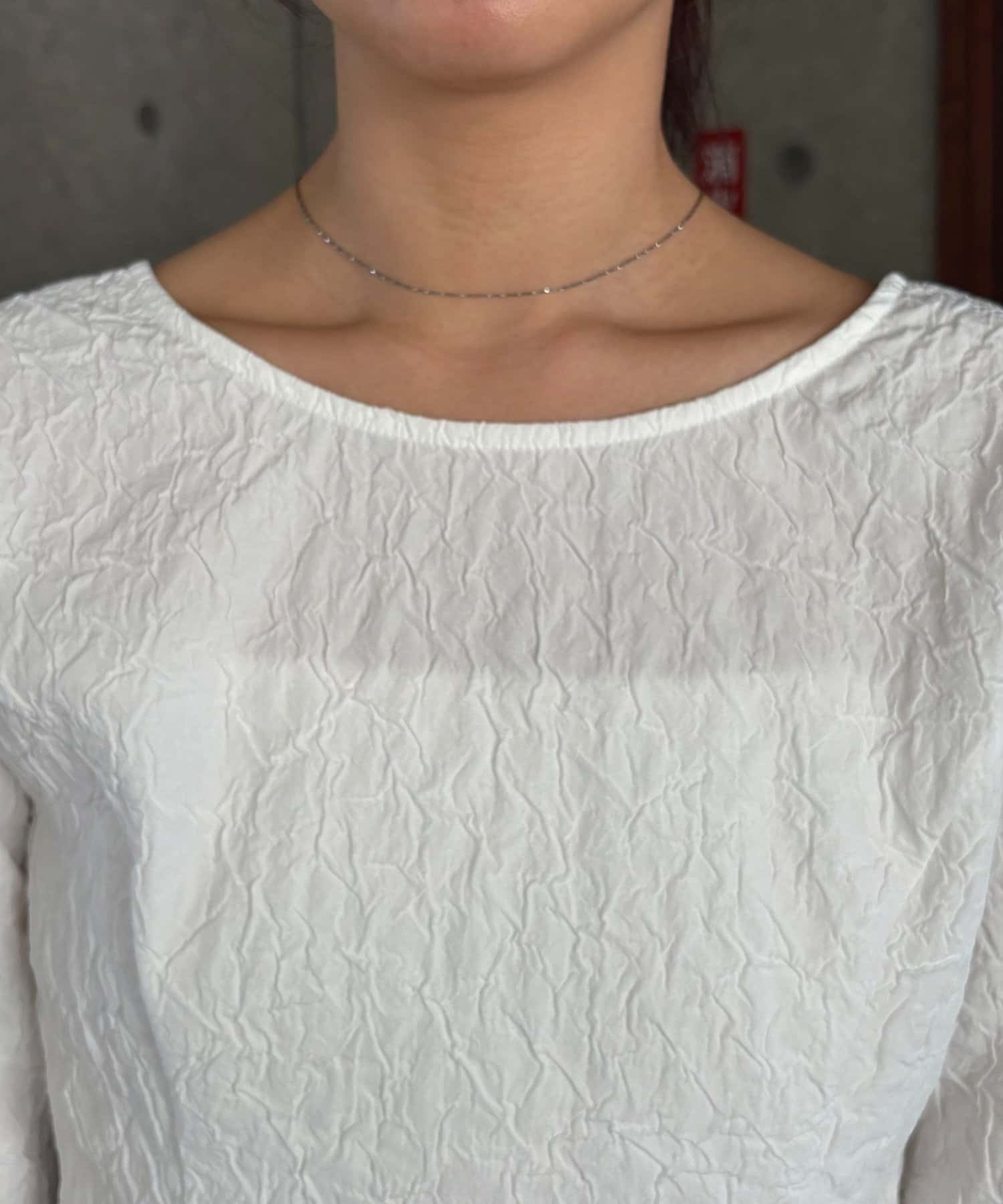 CAPRICIEUX LE'MAGE(カプリシュレマージュ) ジャガードバックリボンペプラムブラウス