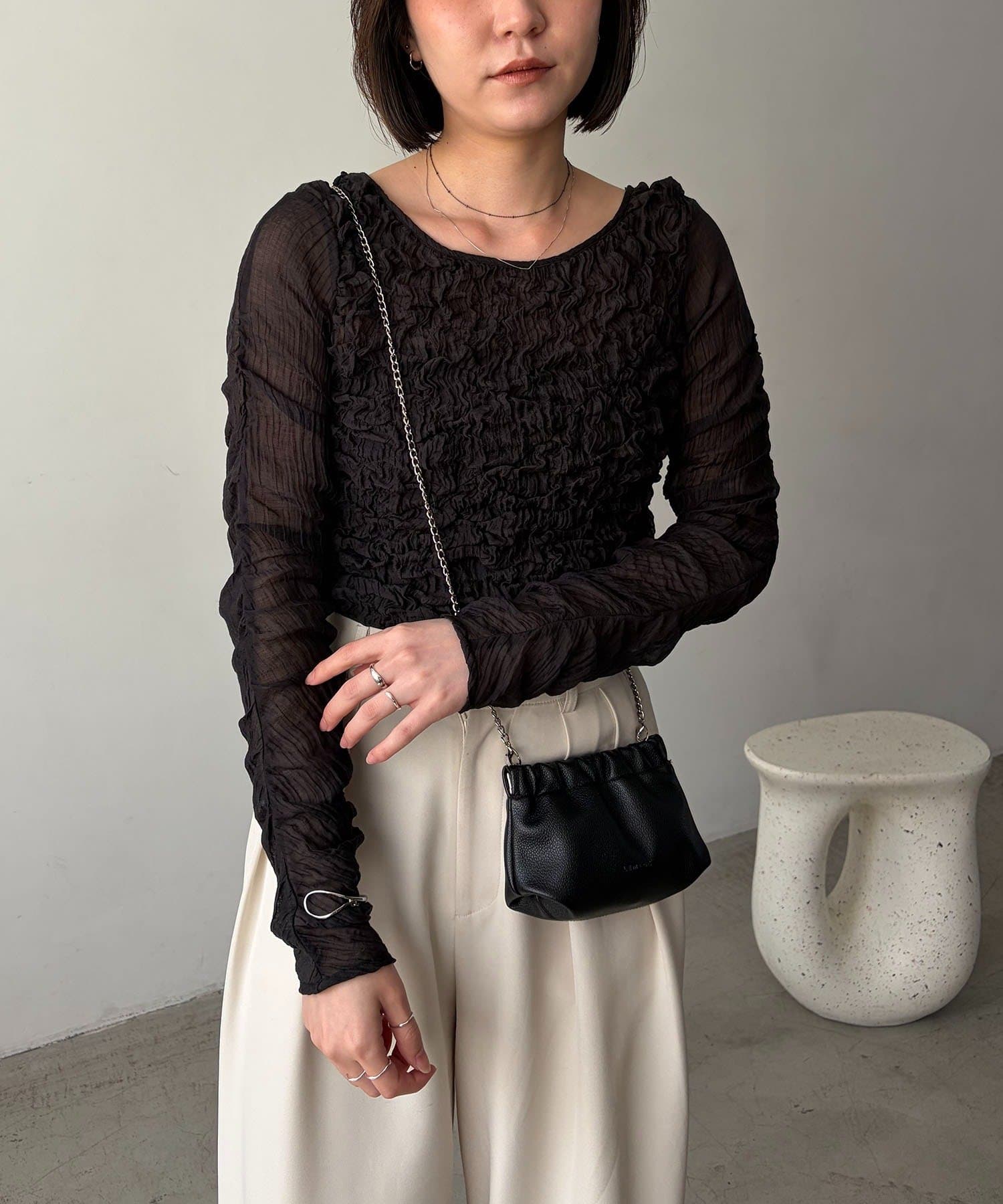 CAPRICIEUX LE'MAGE(カプリシュレマージュ) シアーバブルブラウス