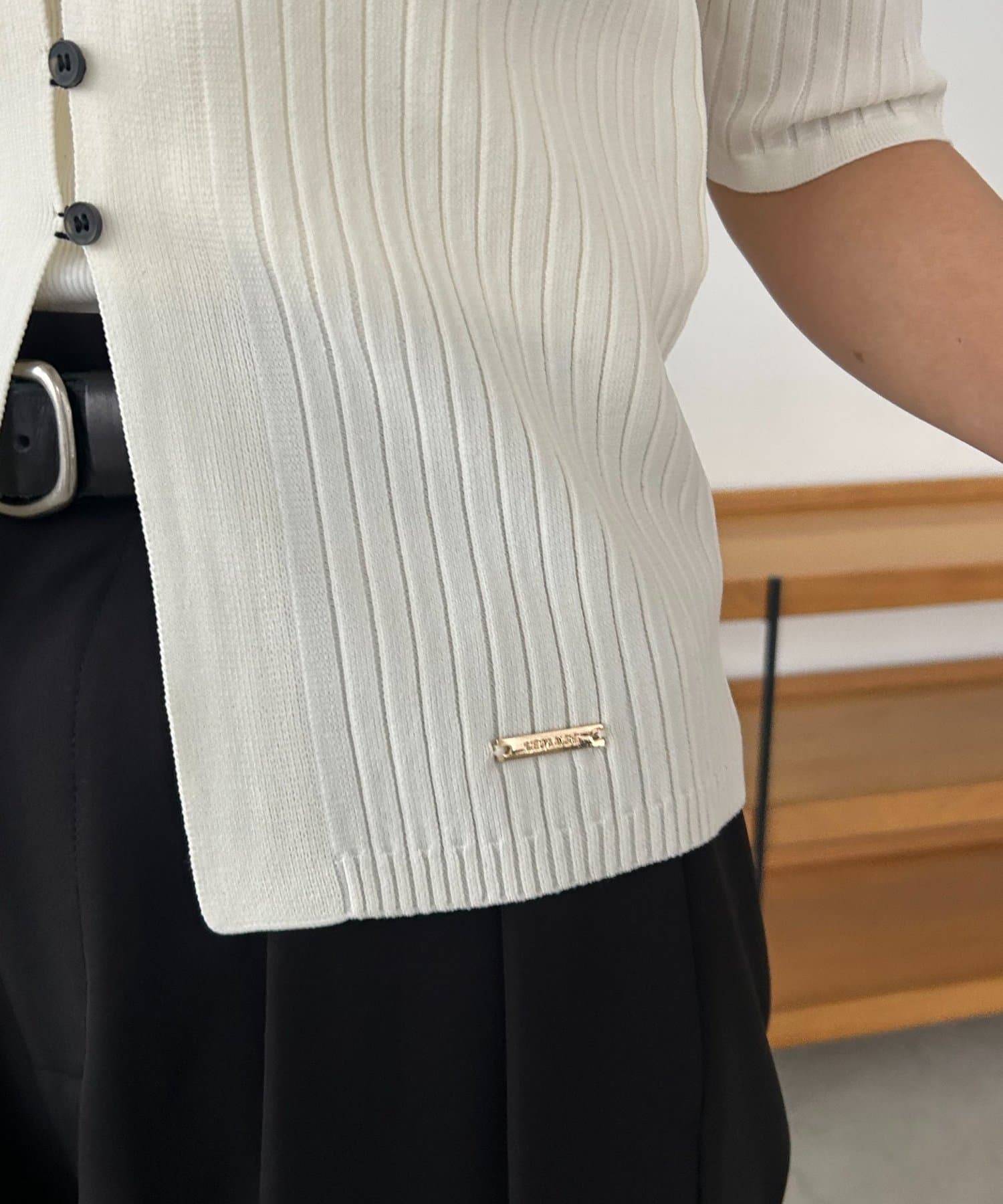 CAPRICIEUX LE'MAGE(カプリシュレマージュ) 【全骨格◎】ハーフスリーブポロニット