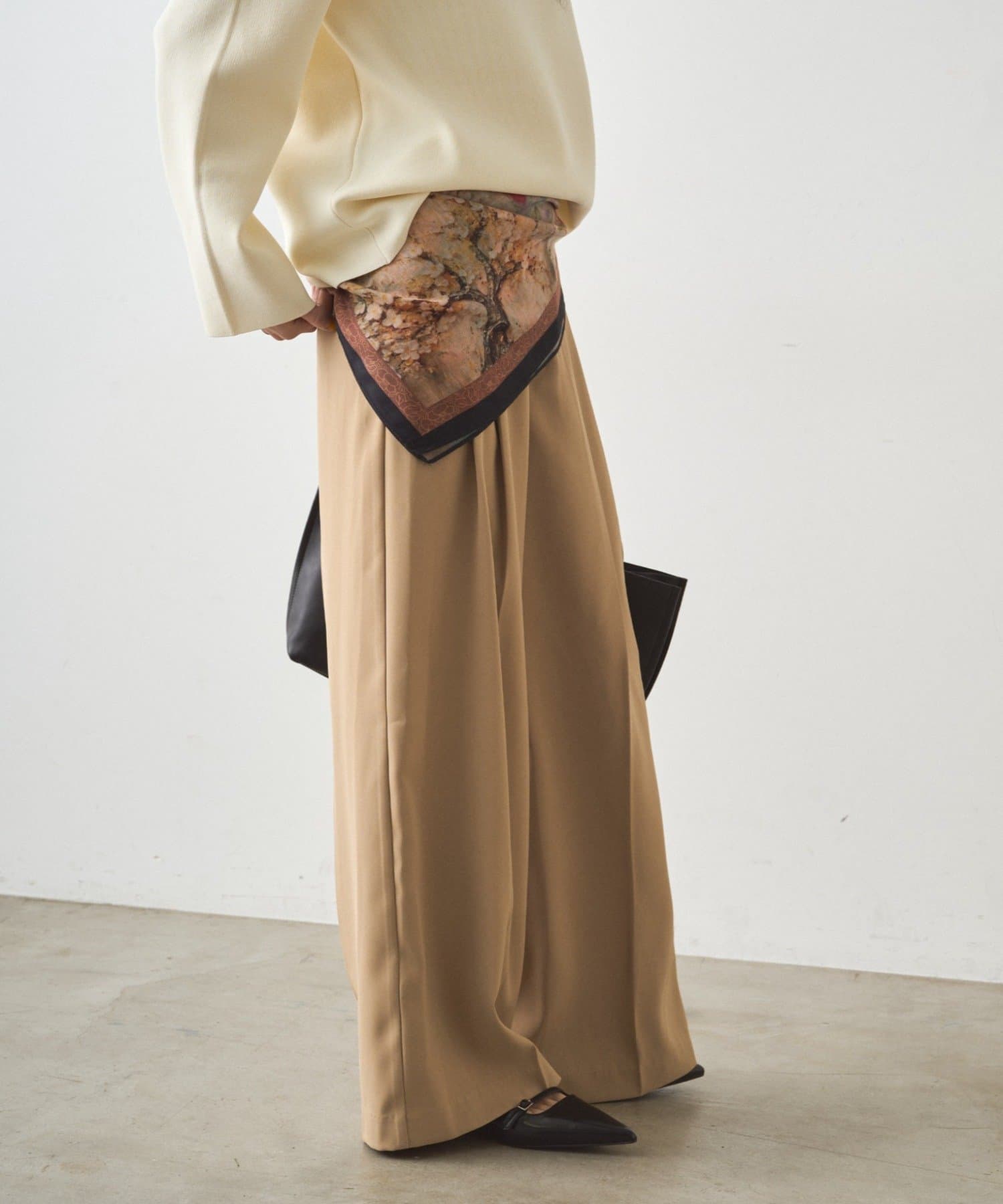 OUTLET(アウトレット) 【Loungedress】2タックワイドパンツ