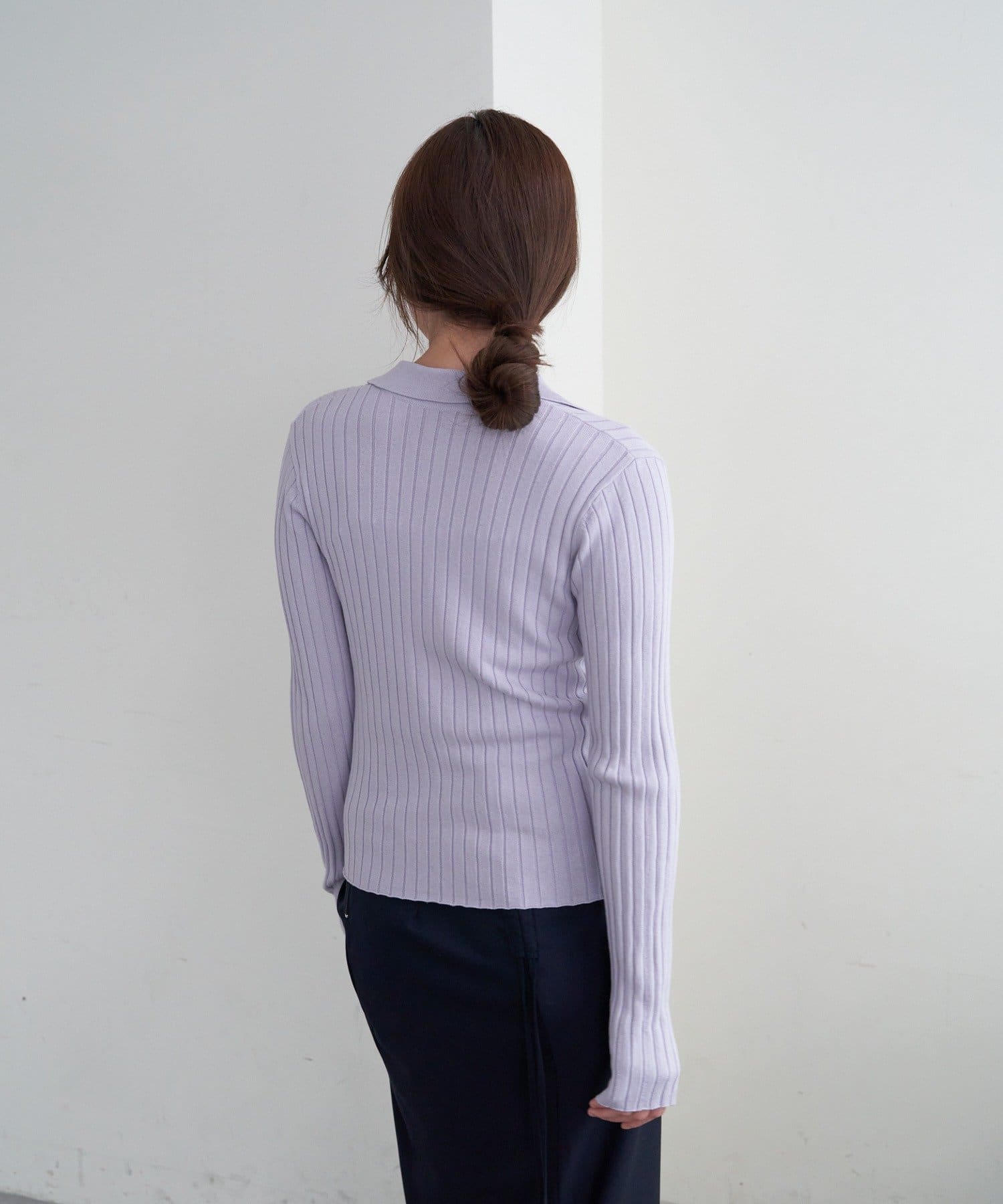 OUTLET(アウトレット) 【SHENERY】ハーフジップリブニット