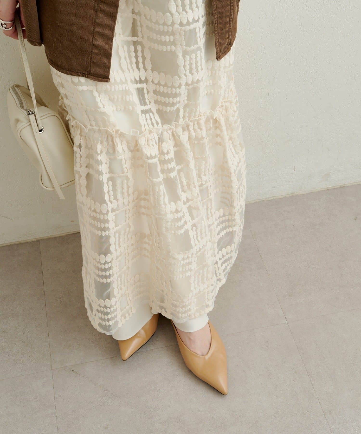 OUTLET(アウトレット) 【Omekashi】レースキャミワンピース