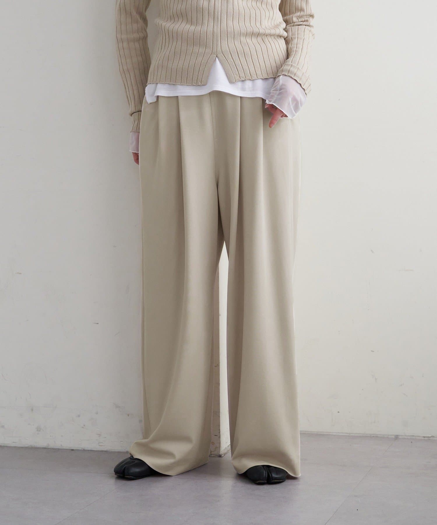 OUTLET(アウトレット) 【SHENERY】ポンチ2タックパンツ