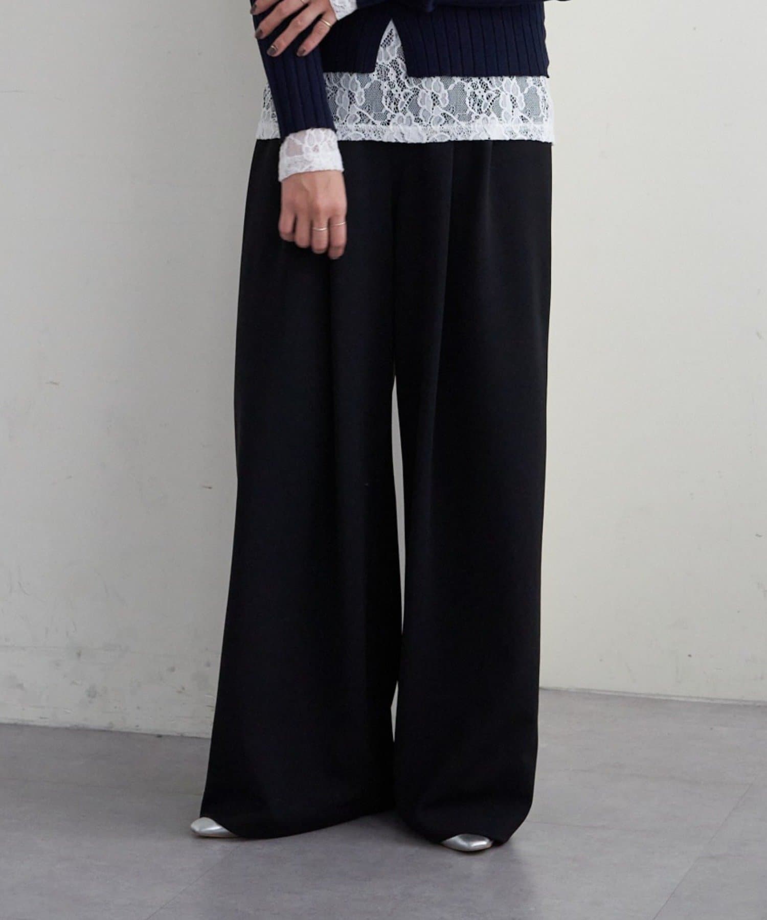 OUTLET(アウトレット) 【SHENERY】ポンチ2タックパンツ