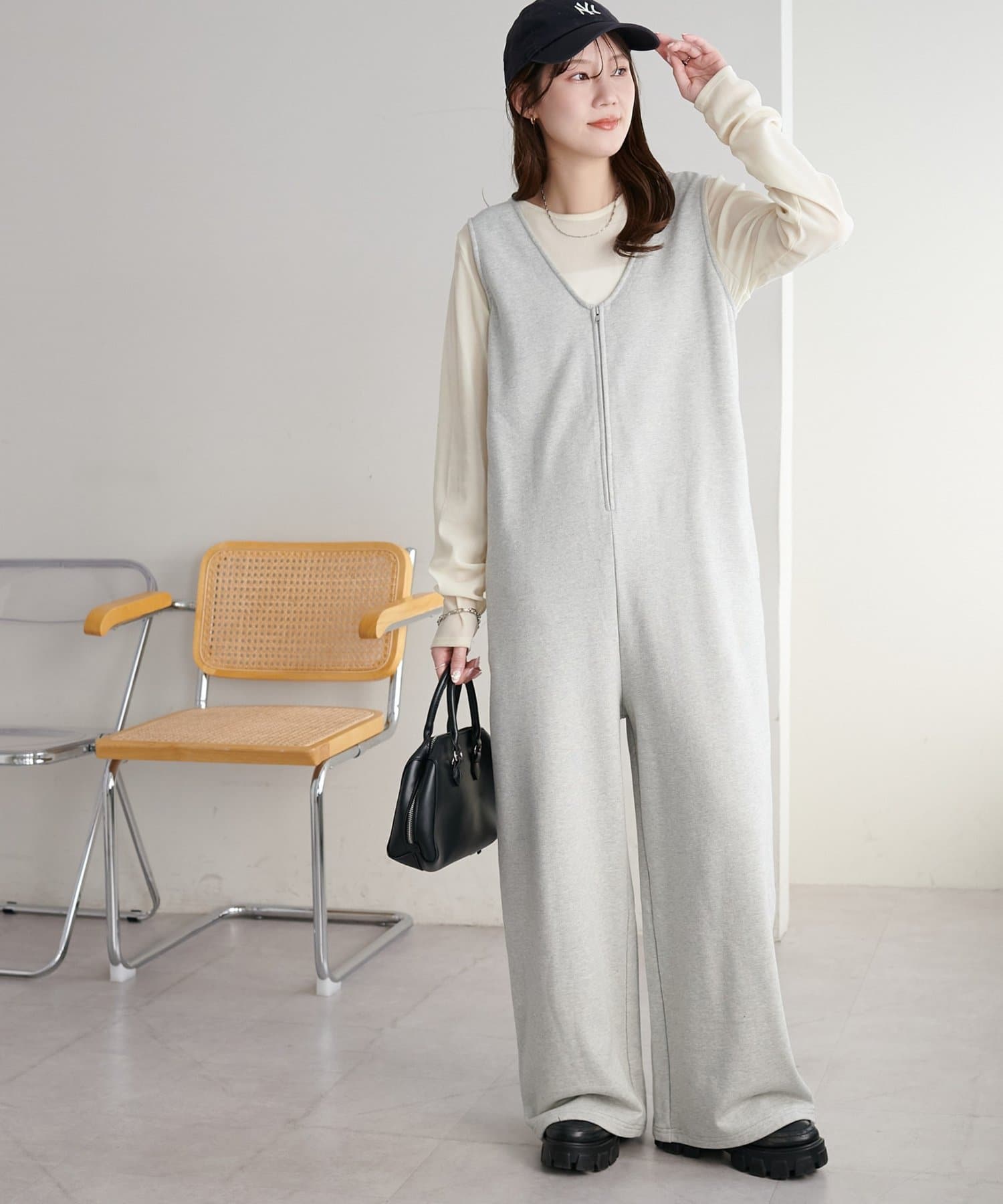 OUTLET(アウトレット) 【Discoat】前後2WAY裏毛サロペット