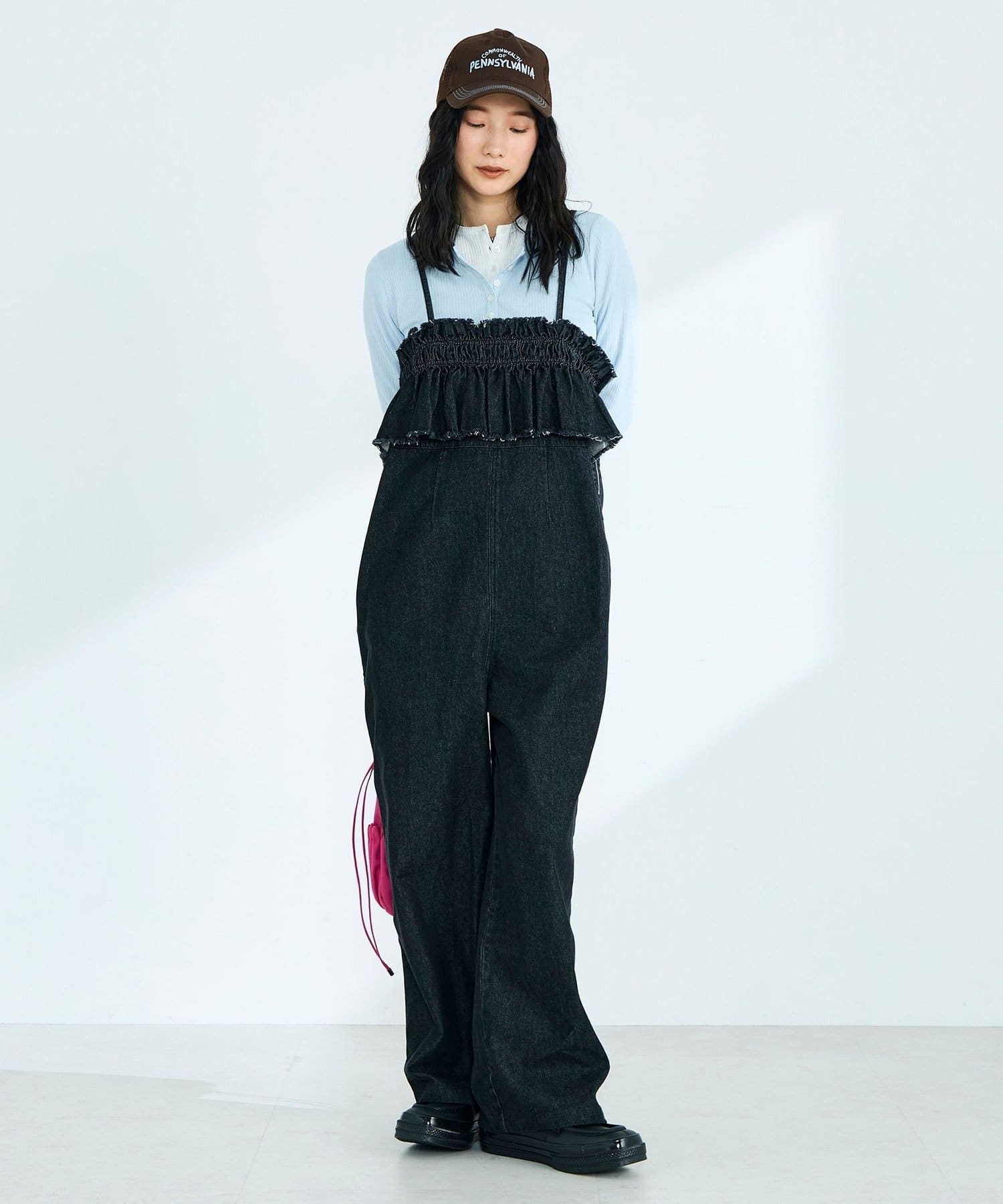 フリルデニムサロペット | FREDY & GLOSTER(フレディ アンド